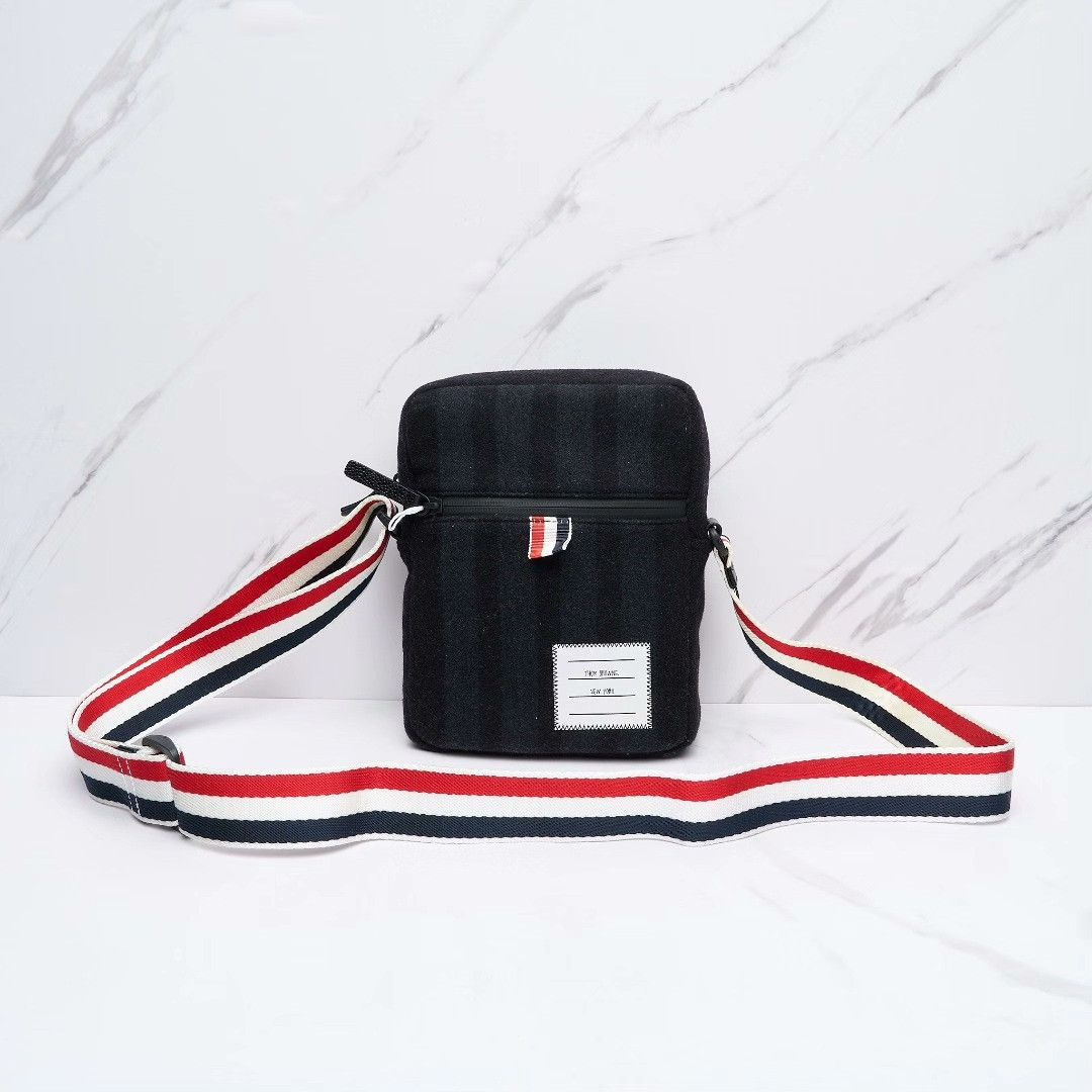 Thom Browne Thom Browne Men's Classic Melton Shoulder Bag Size ONE SIZE - 1 Thumbnail
