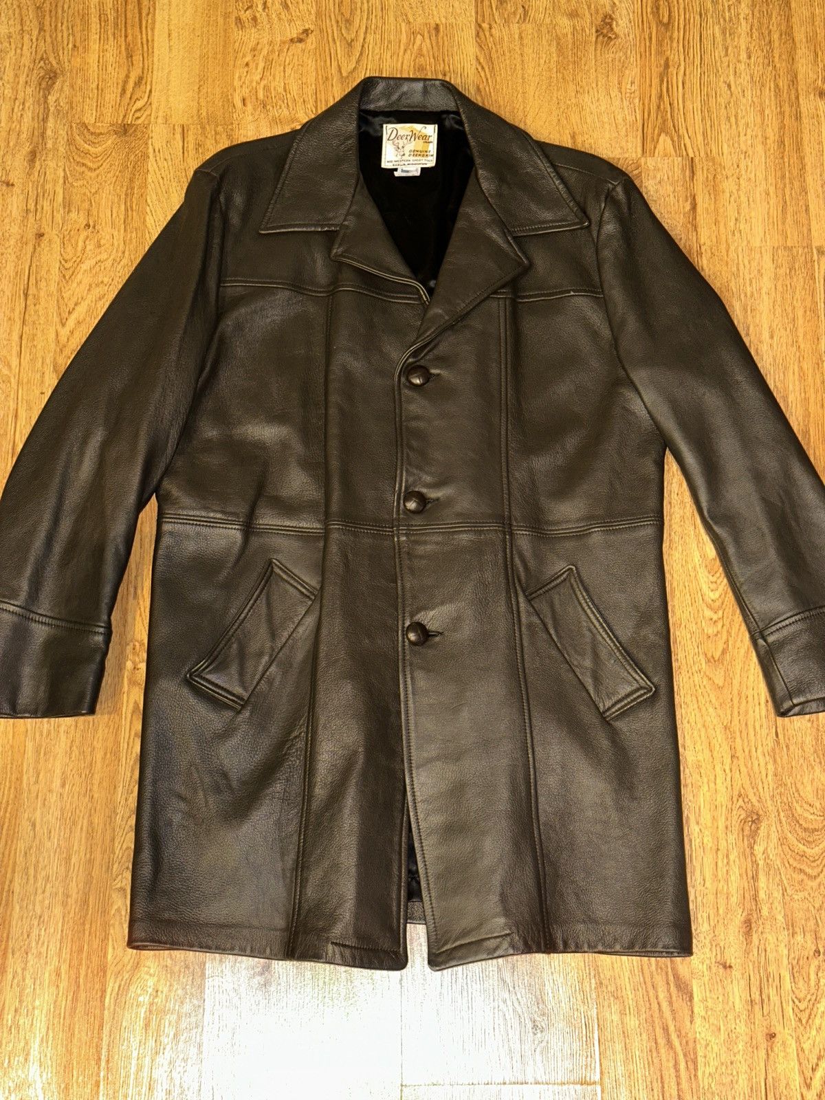 Other VTG Deer Wear Brand Mid Western Sport Togs Deerskin Leather Size US XL / EU 56 / 4 - 1 Thumbnail
