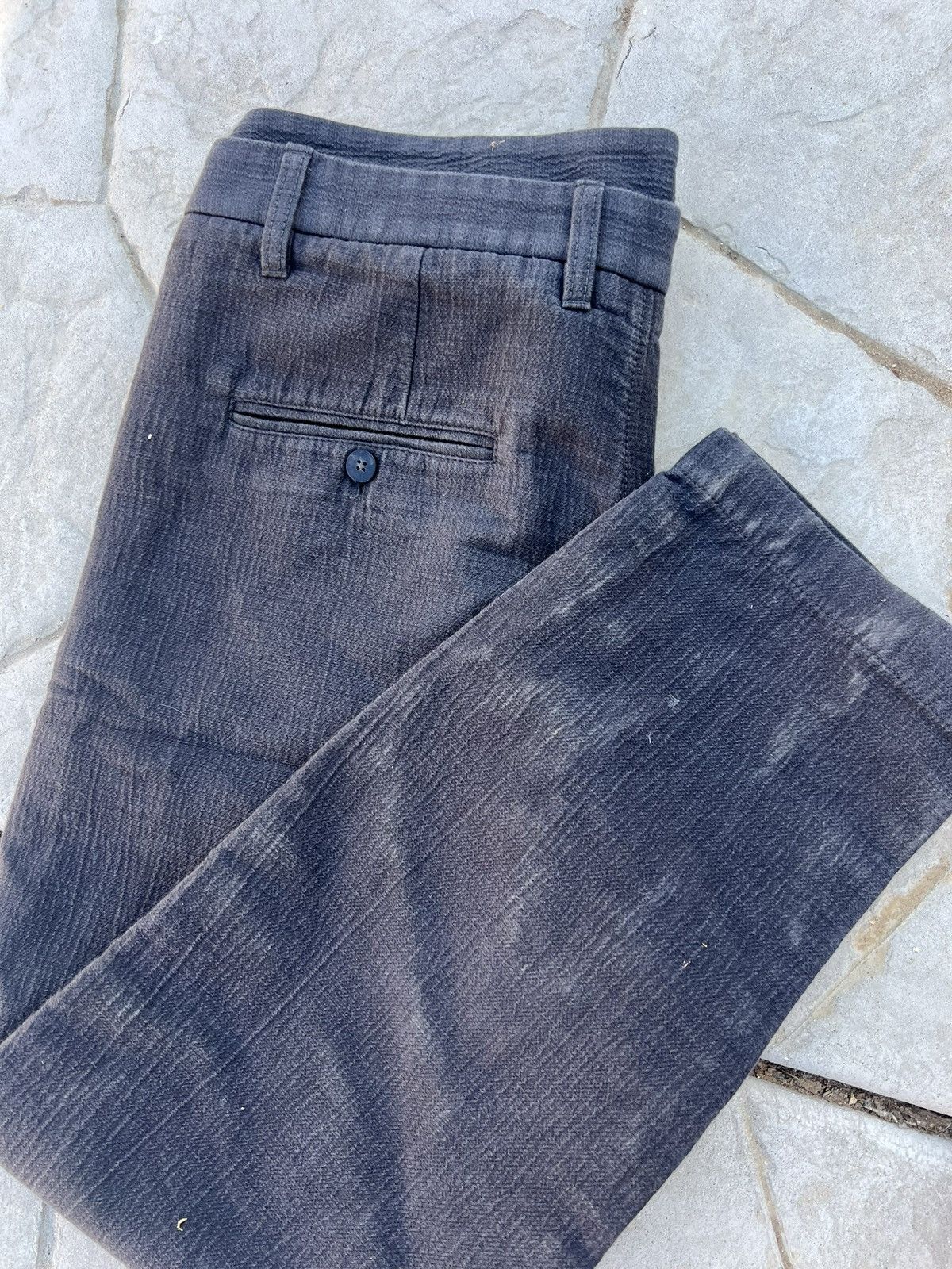 Ann Demeulemeester Textured Double Waist Pants Size US 32 / EU 48 - 4 Thumbnail