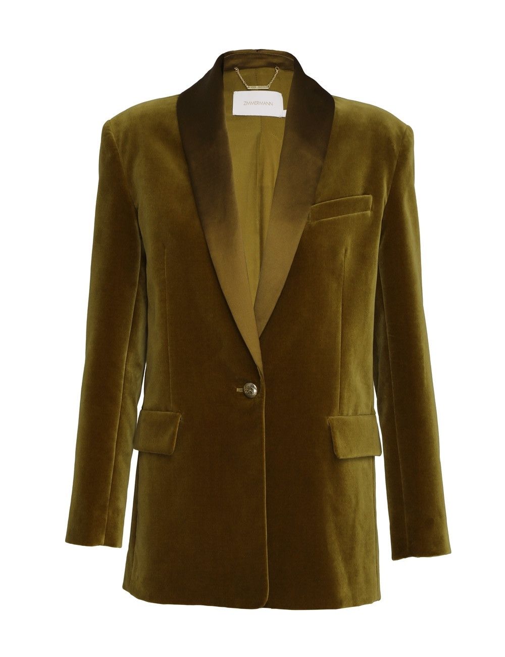 Zimmermann oc11z0225 Lyrical Velvet Dinner Jacket in Yellow Size XL / US 12-14 / IT 48-50 - 1 Thumbnail