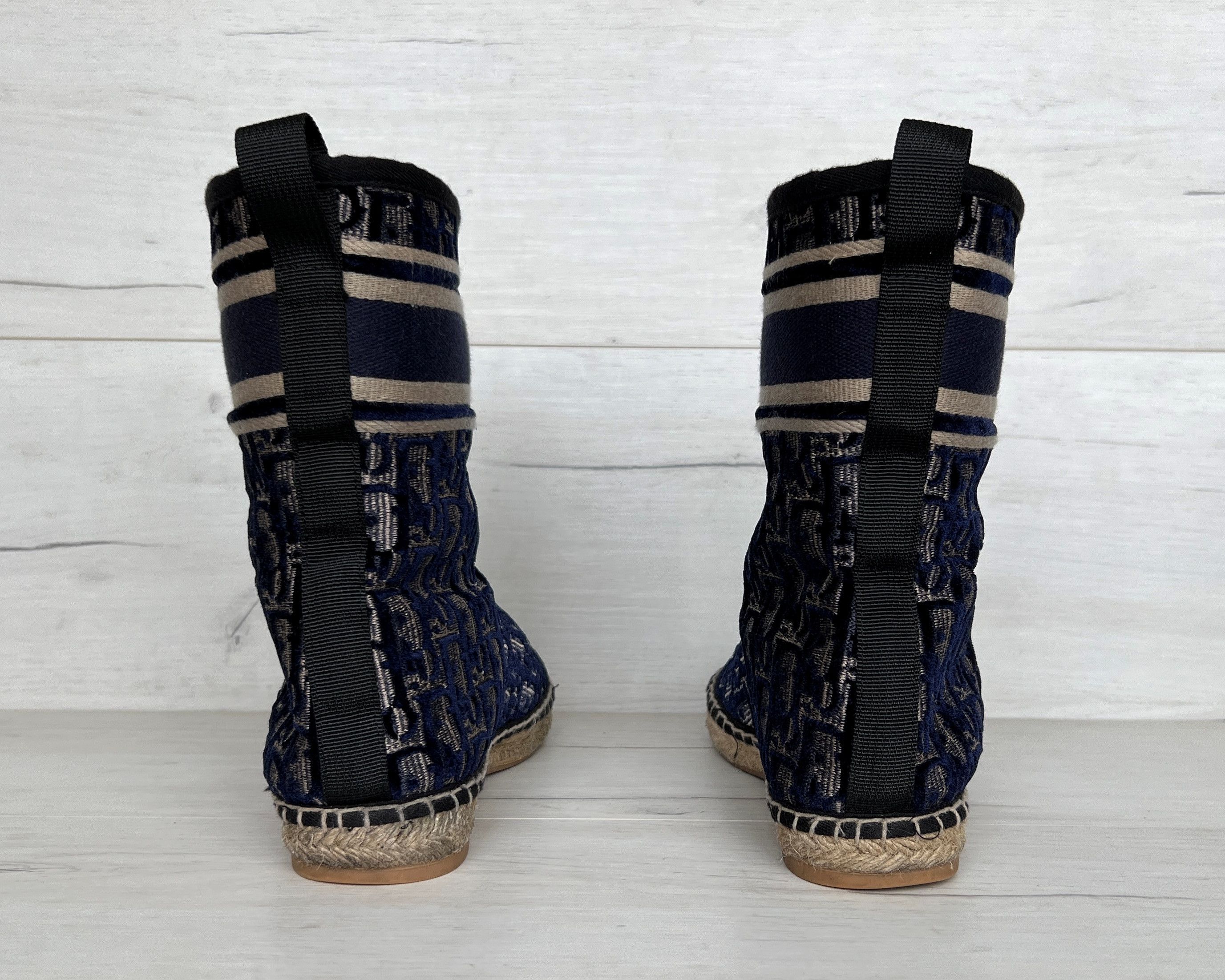 Dior CHRISTIAN DIOR Velvet Oblique Granville Espadrille Boots Size US 8 / IT 38 - 8 Thumbnail