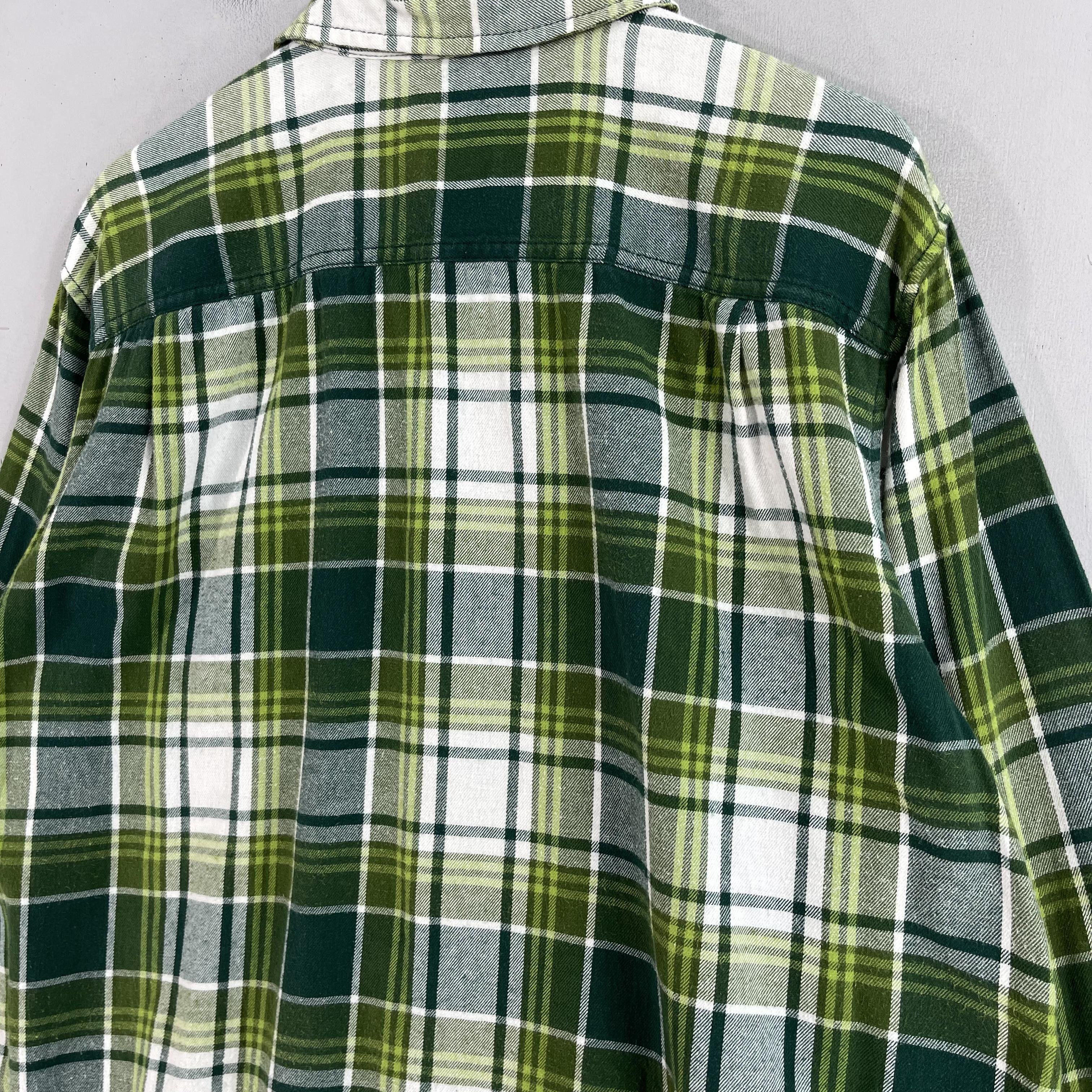Faded Glory × Flannel FADED GLORY Checkered Plaid Green Flannel Shirt Button Up Size US XL / EU 56 / 4 - 9 Thumbnail