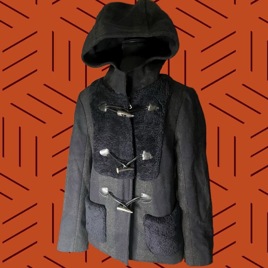 Vintage SONIA Wool Blend Hooded Coat Gray Solid Long Sleeve Size 36 Size XS / US 0-2 / IT 36-38 - 1 Thumbnail