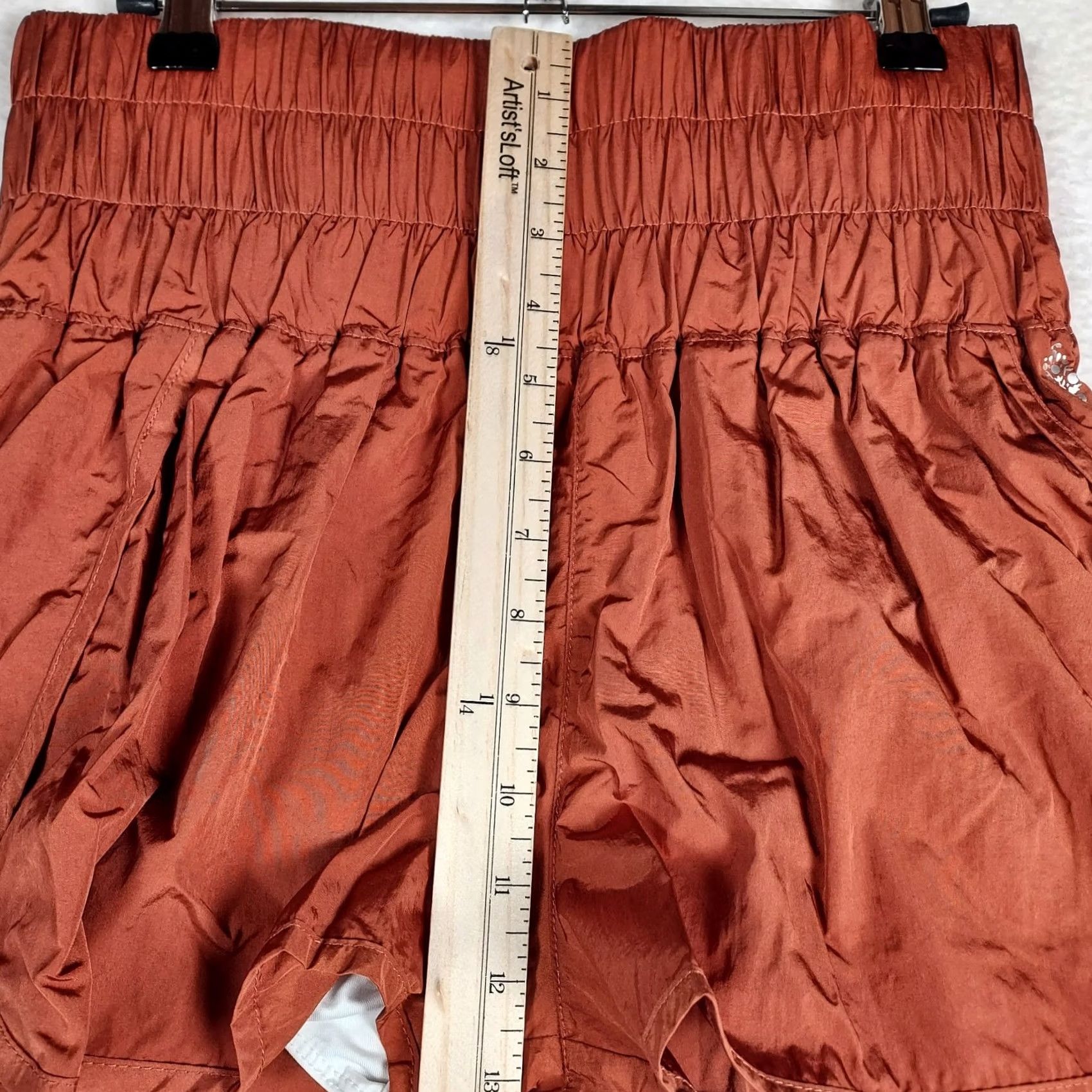 Free People VINTAGE Free People Movement Womens Medium Running Shorts Lined Rust Athletic Size 32" / US 10 / IT 46 - 7 Thumbnail