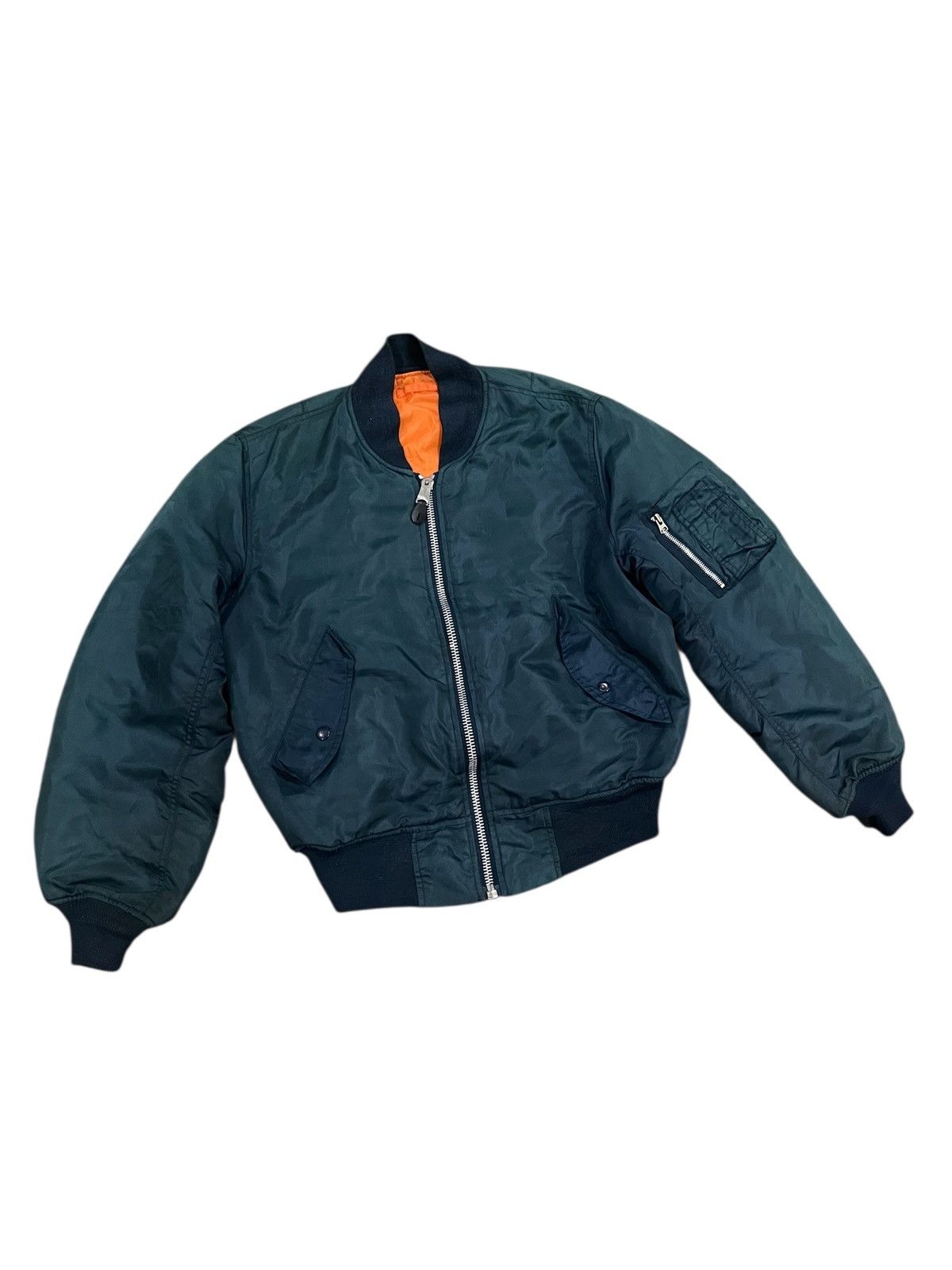 Alpha Industries vintage MA-1 ALPHA INDUSTRIES BOMBERS JAKET Size US M / EU 48-50 / 2 - 2 Thumbnail