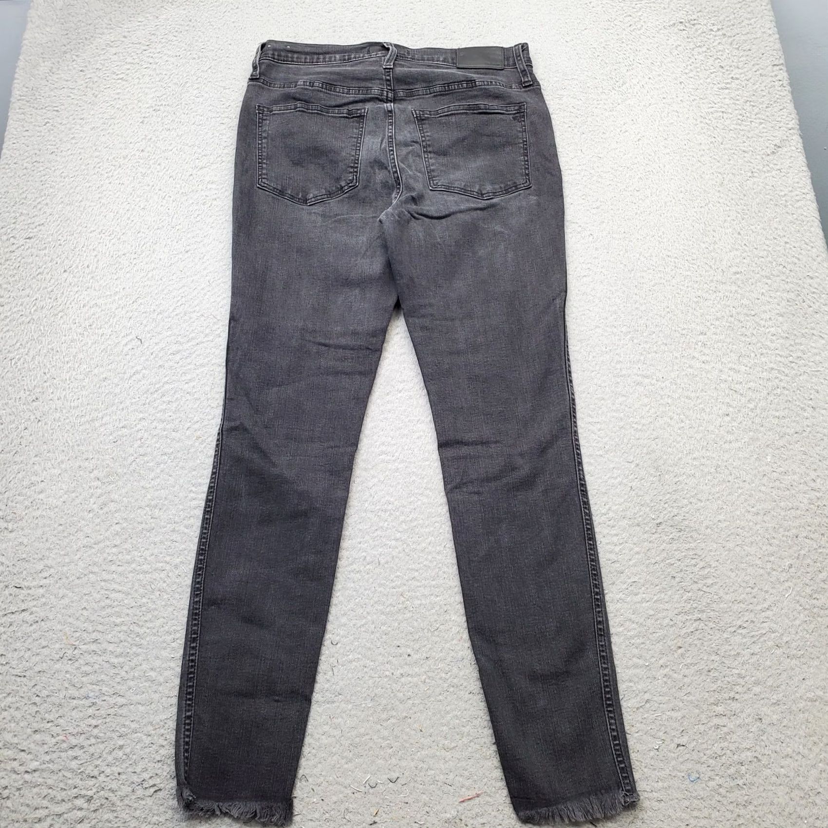 Madewell Madewell Womens Jeans 28 Black Denim High Rise Skinny Button Fly Frayed Hem Jeans Size 28" / US 6 / IT 42 - 2 Thumbnail
