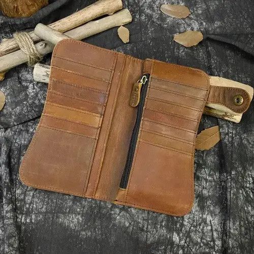 Leather Genuine Leather Men's Wallet Dragon Size ONE SIZE - 4 Thumbnail