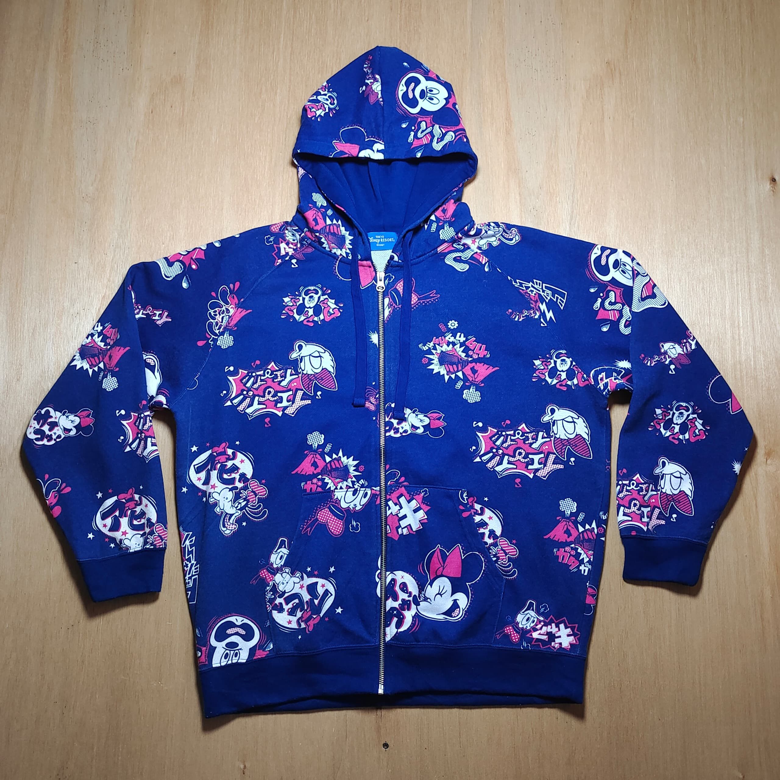 Disney ALL OVER PRINT DISNEY TOKYO FULL ZIPPER HOODIE SWEATSHIRT Size M / US 6-8 / IT 42-44 - 1 Thumbnail