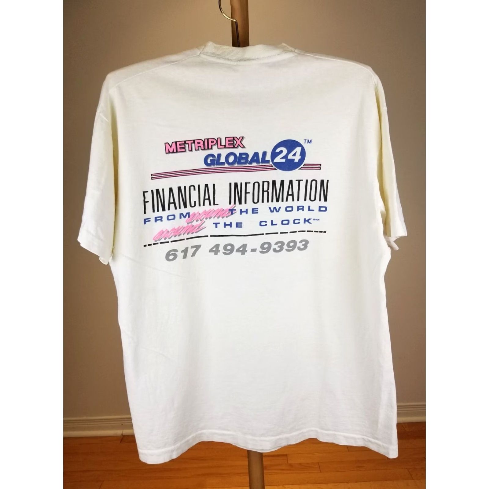 Vintage VINTAGE 1992 METRIPLEX WORLD TOUR GLOBAL 24 SINGLE STITCH WHITE T-SHIRT SZ XL Size US XL / EU 56 / 4 - 7 Thumbnail