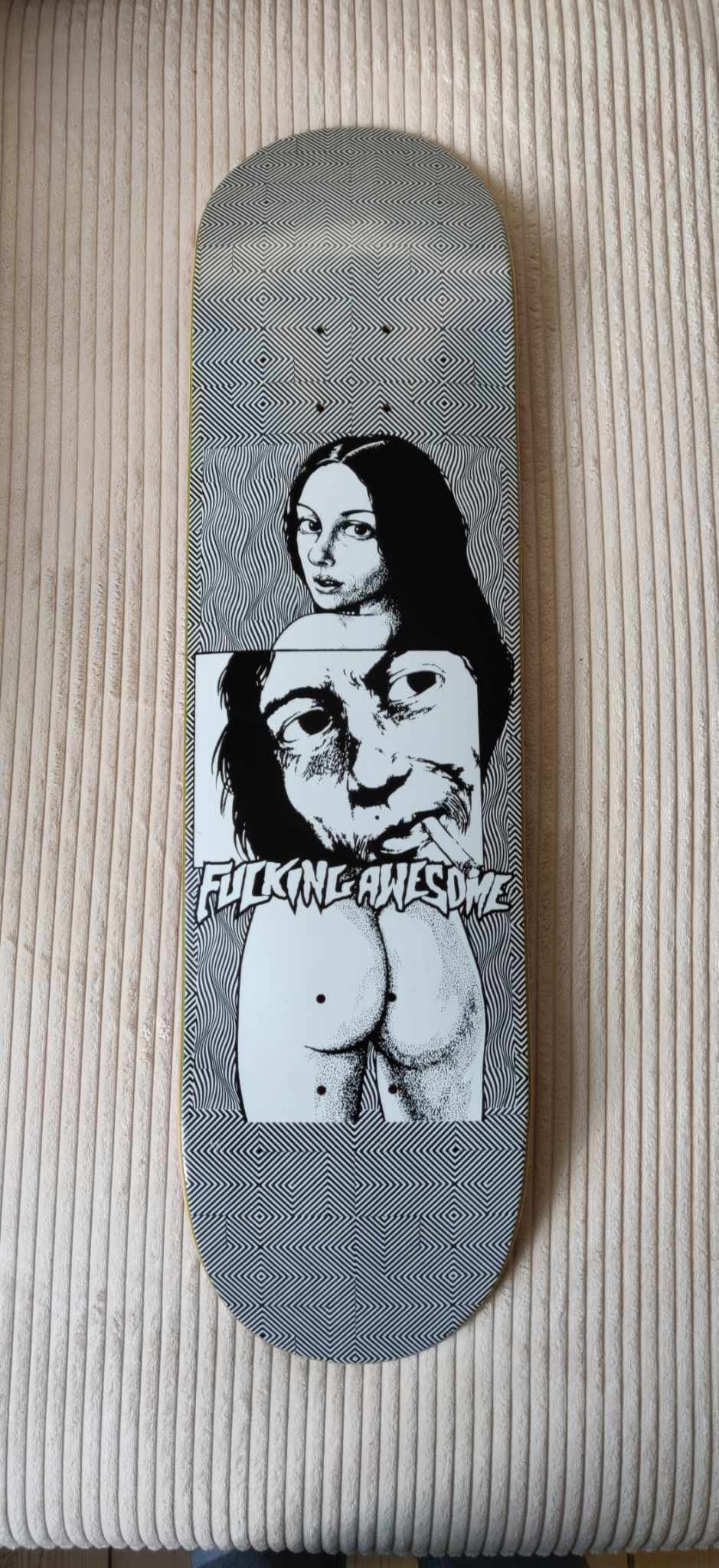 image of Fucking Awesome Dylan Rieder Board in Black White, Men's