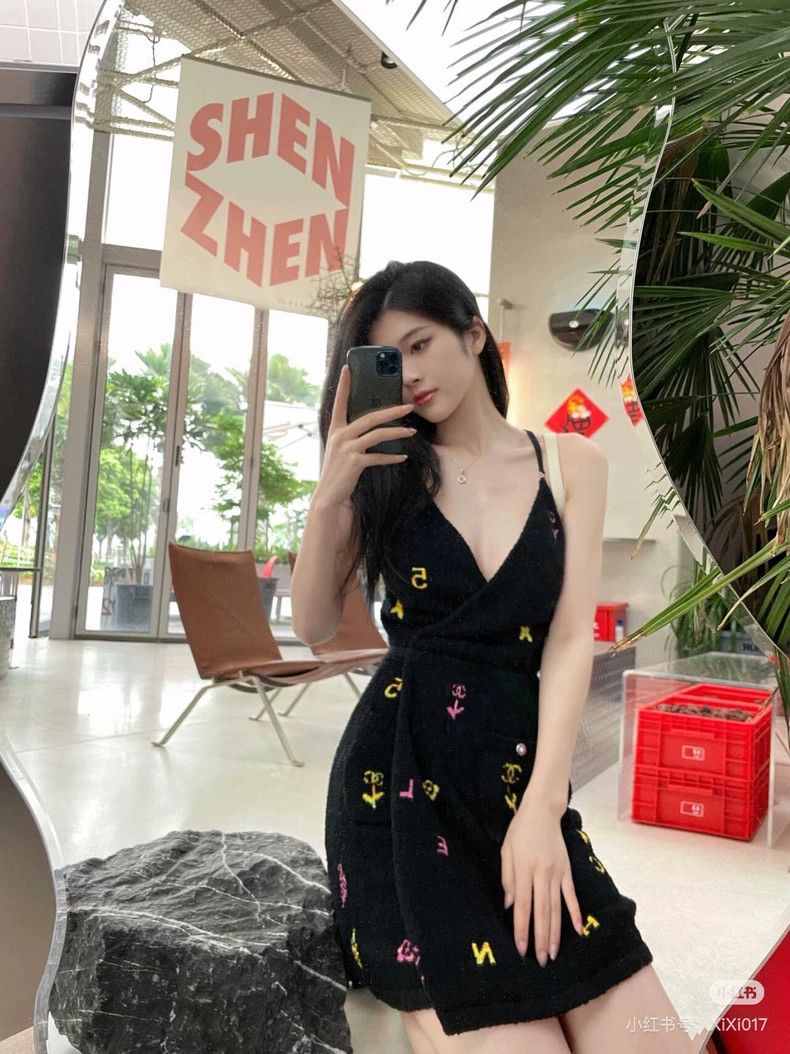 Chanel Chanel Black towel cotton logo suspender skirt 2504-Nextarr Size XS / US 0-2 / IT 36-38 - 8 Thumbnail