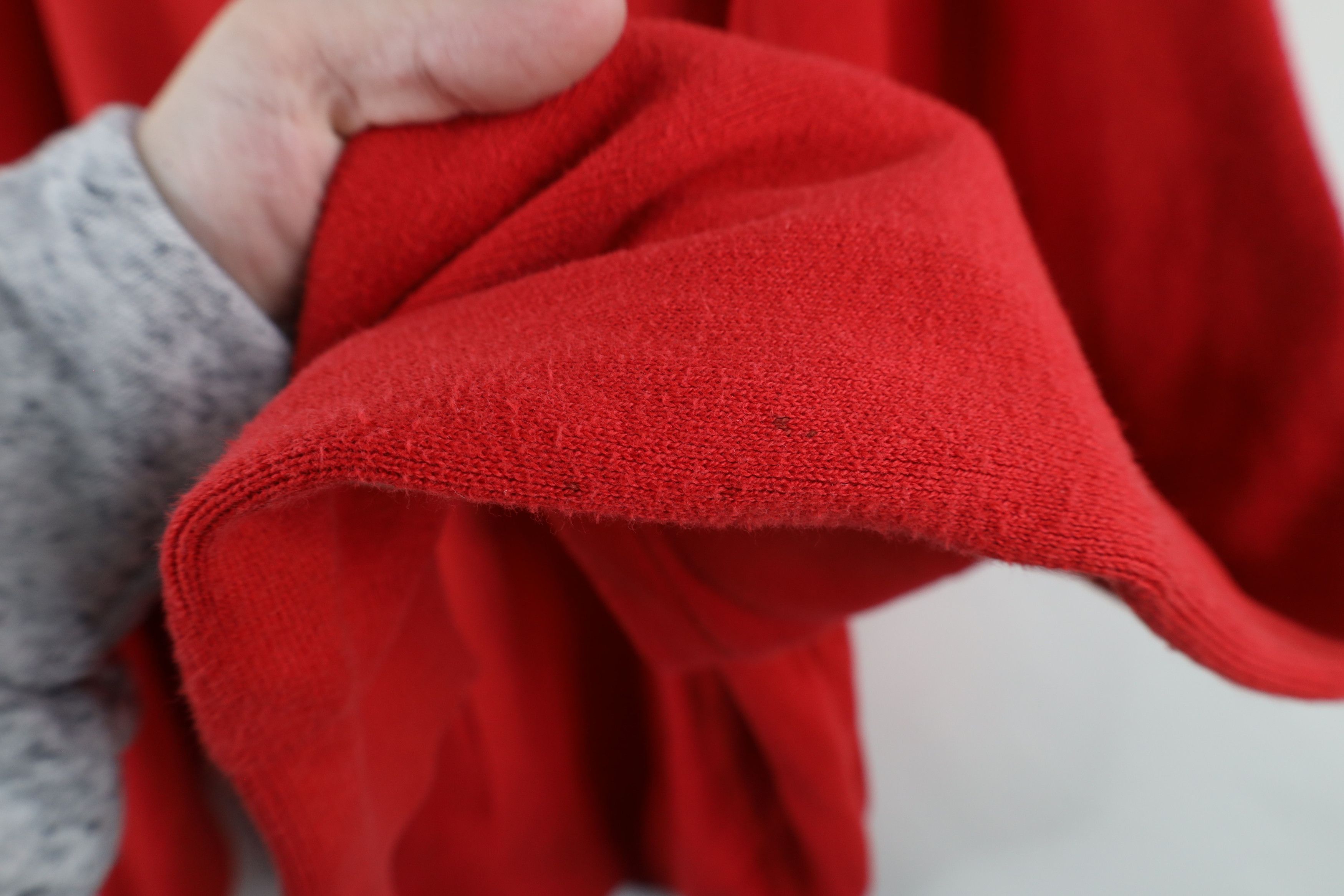 Vintage Vintage 90s Streetwear Cotton Knit Crewneck Sweater Red USA Size US XL / EU 56 / 4 - 8 Thumbnail
