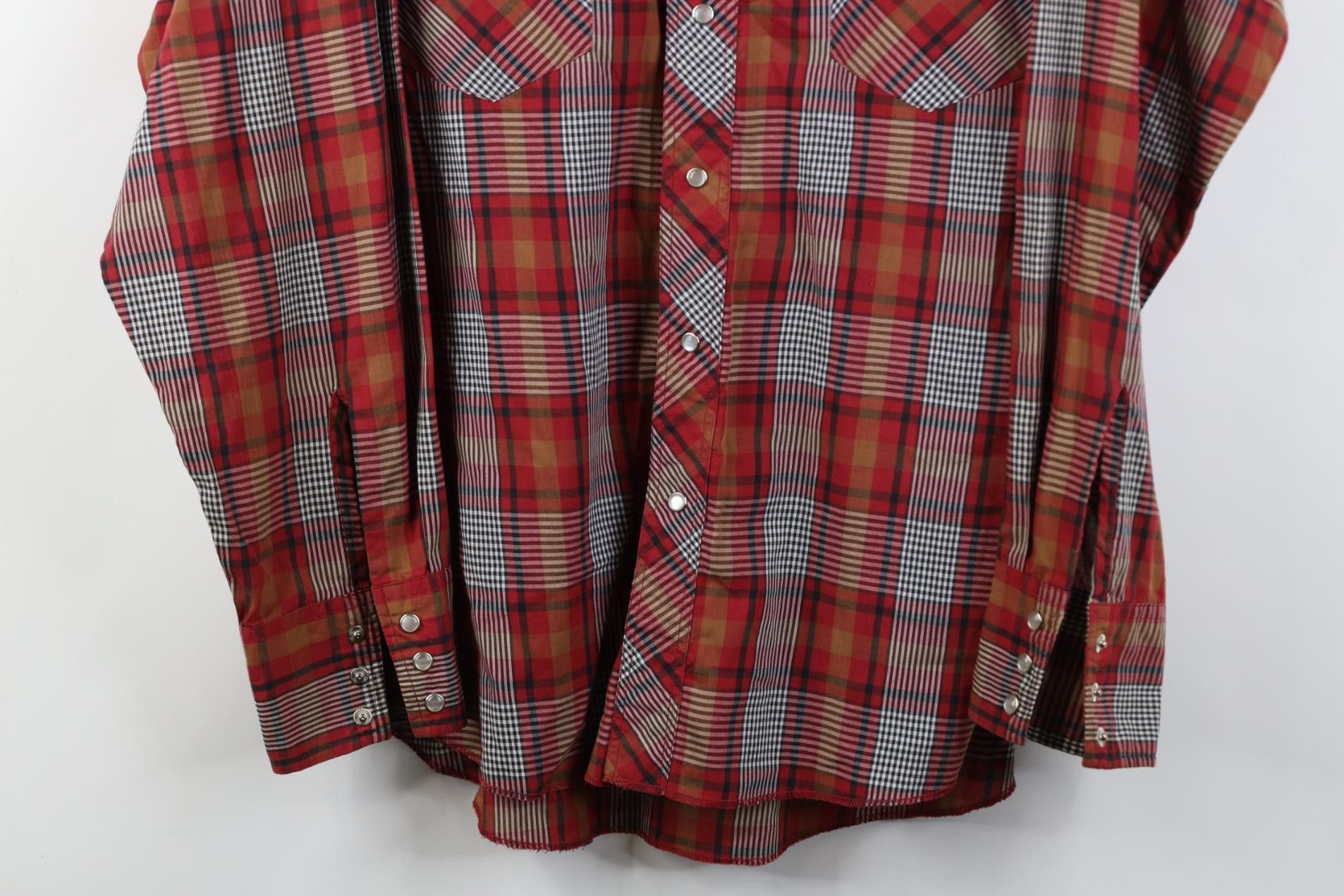 Vintage Vintage 70s 80s Rockabilly Cowboy Snap Button Shirt USA Size US L / EU 52-54 / 3 - 3 Thumbnail