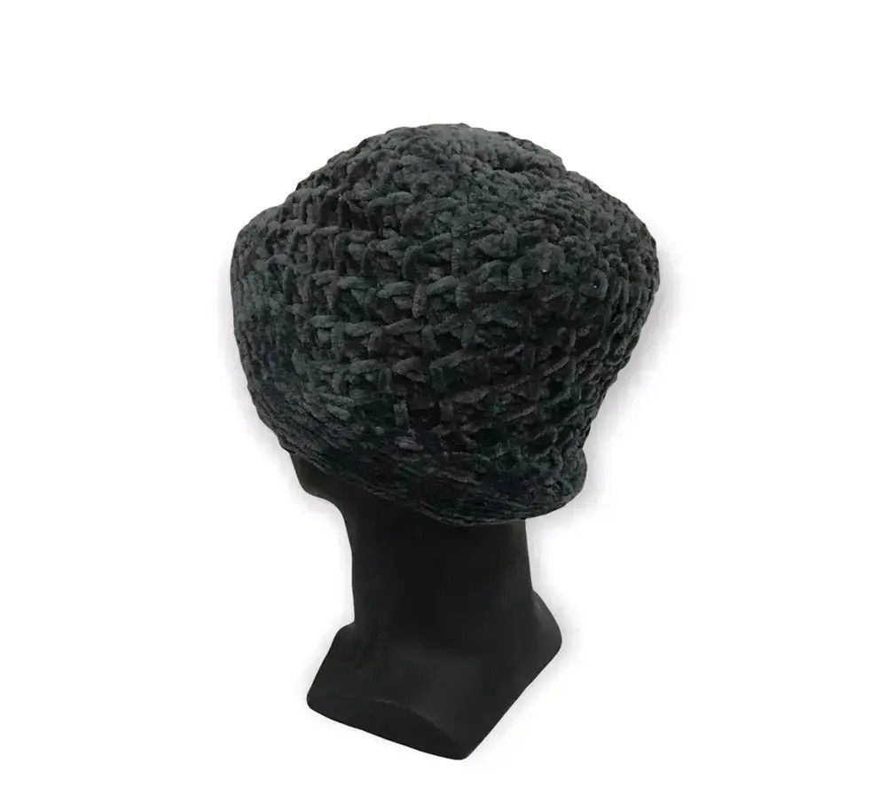 Vintage Japanese Brand Plain Crochet Hat Size ONE SIZE - 3 Thumbnail