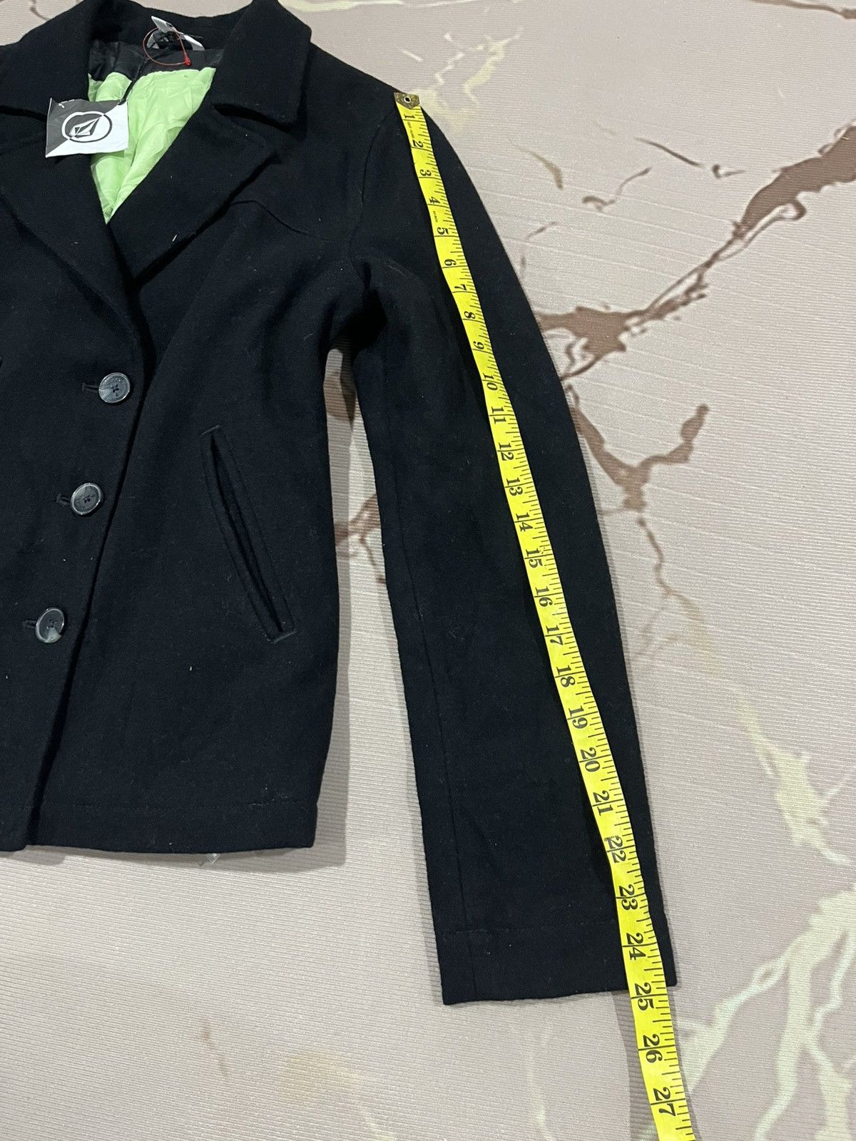 Volcom Volcom Wool Pea Coat Cropped Jacket Black Womens S Size S / US 4 / IT 40 - 19 Thumbnail
