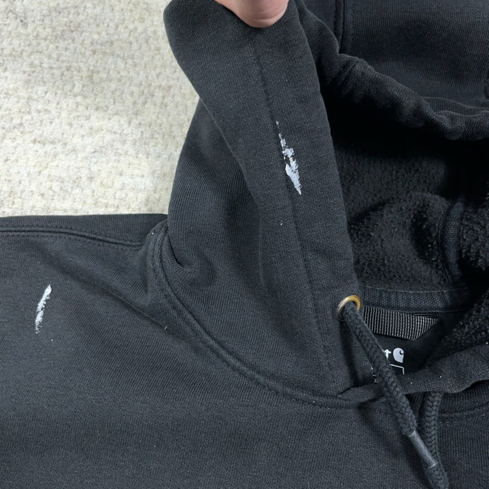 Carhartt Carhartt Hoodie Men M Black Loose Fit Spellout Sweatshirt Worn Grunge Adult Size US M / EU 48-50 / 2 - 7 Thumbnail