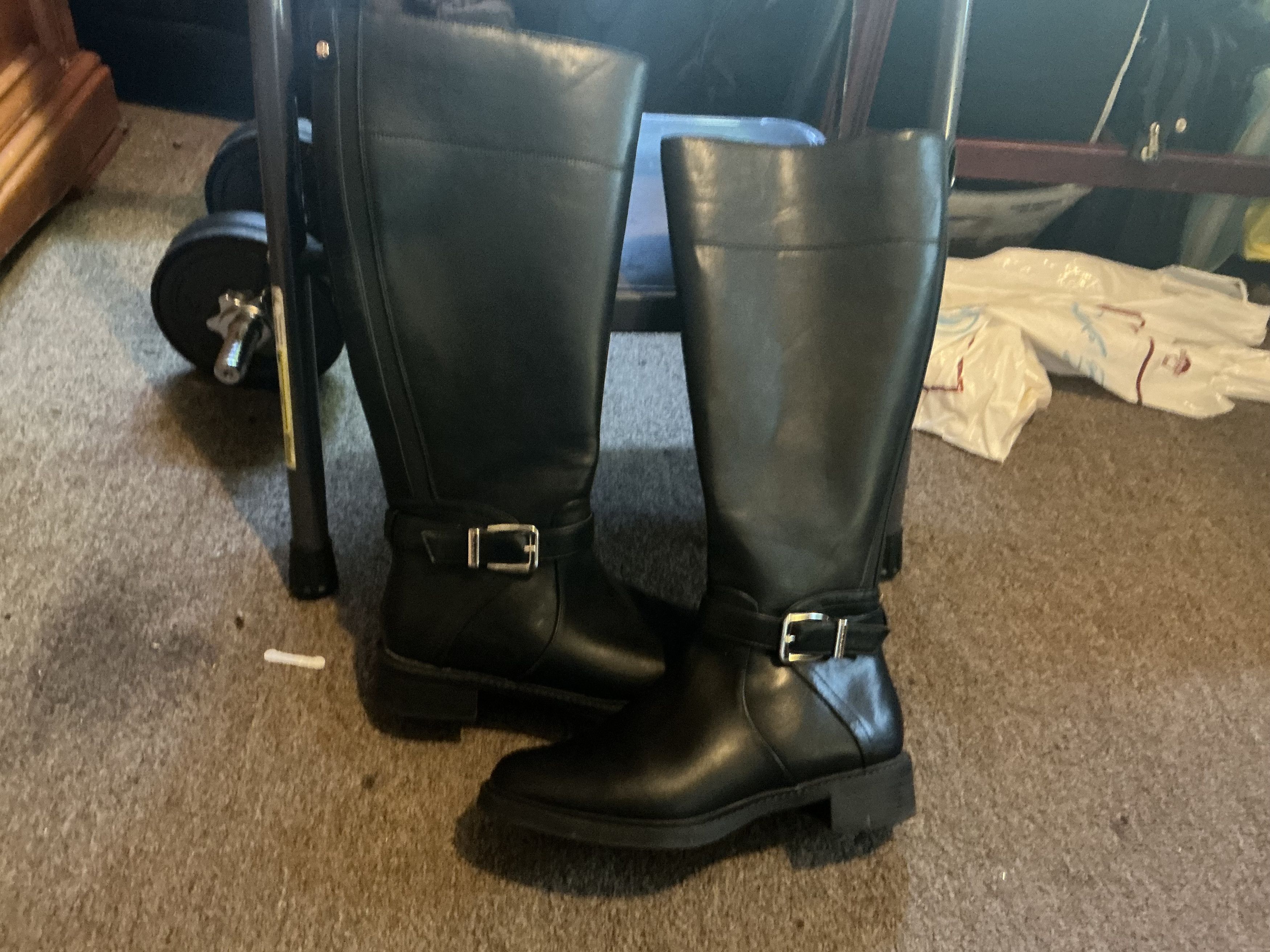 Other Kelly & Katie Black Leather Knee-High Boots 7.5 Size US 7.5 / IT 37.5 - 7 Thumbnail