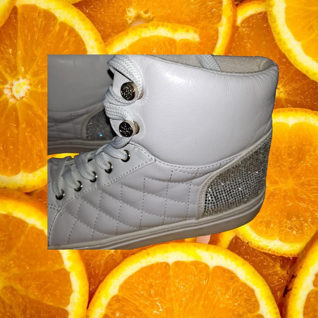 Other Guess White HIgh Tops with Rhinestones and Quilted Sides Siz Size ONE SIZE - 5 Thumbnail