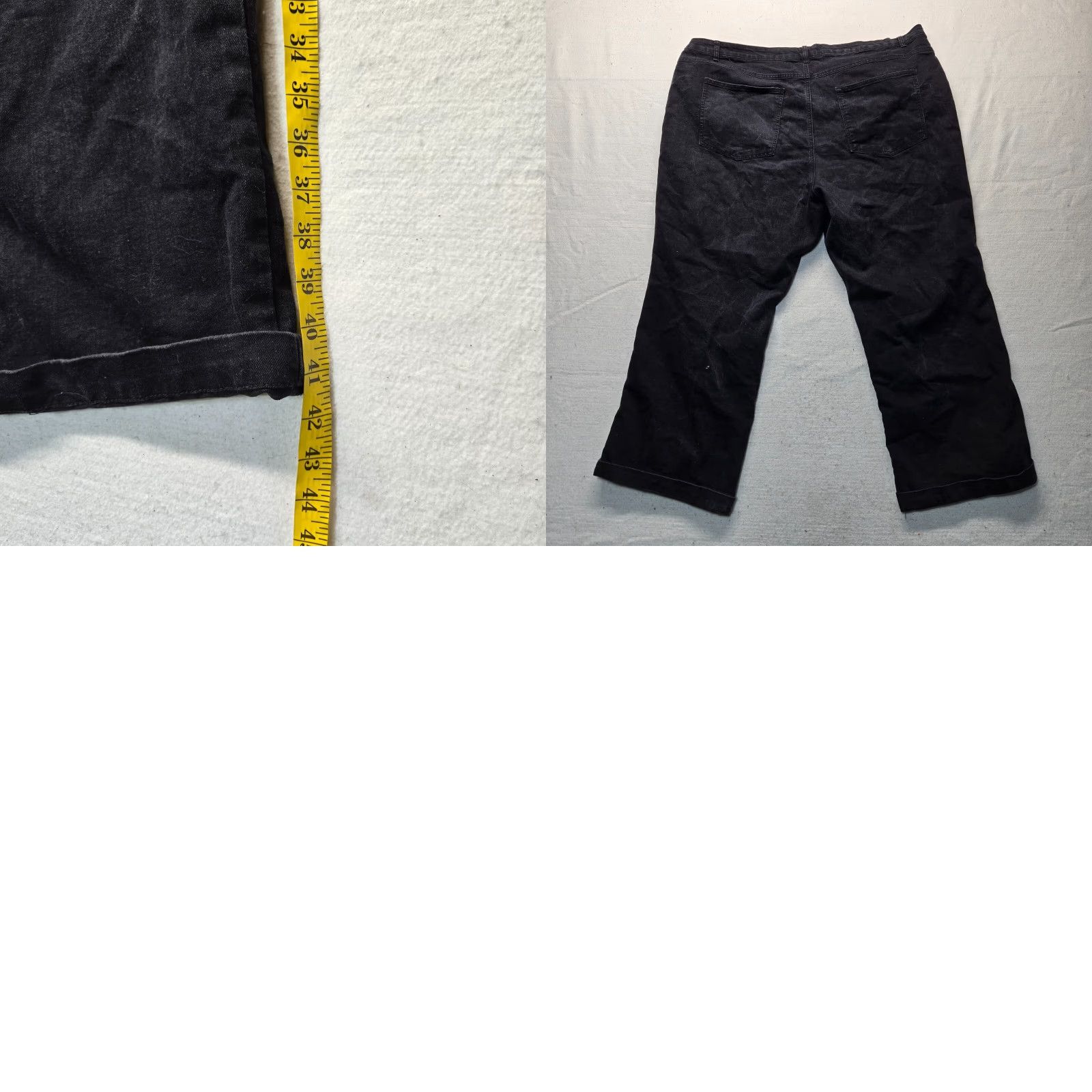 Vintage VINTAGE Woman Within Jeans Denim Pants Roll Tab Adult Plus Size 30W Black Chino Jeans Nature 90s Mens Womens Size 30" / US 8 / IT 44 - 8 Thumbnail
