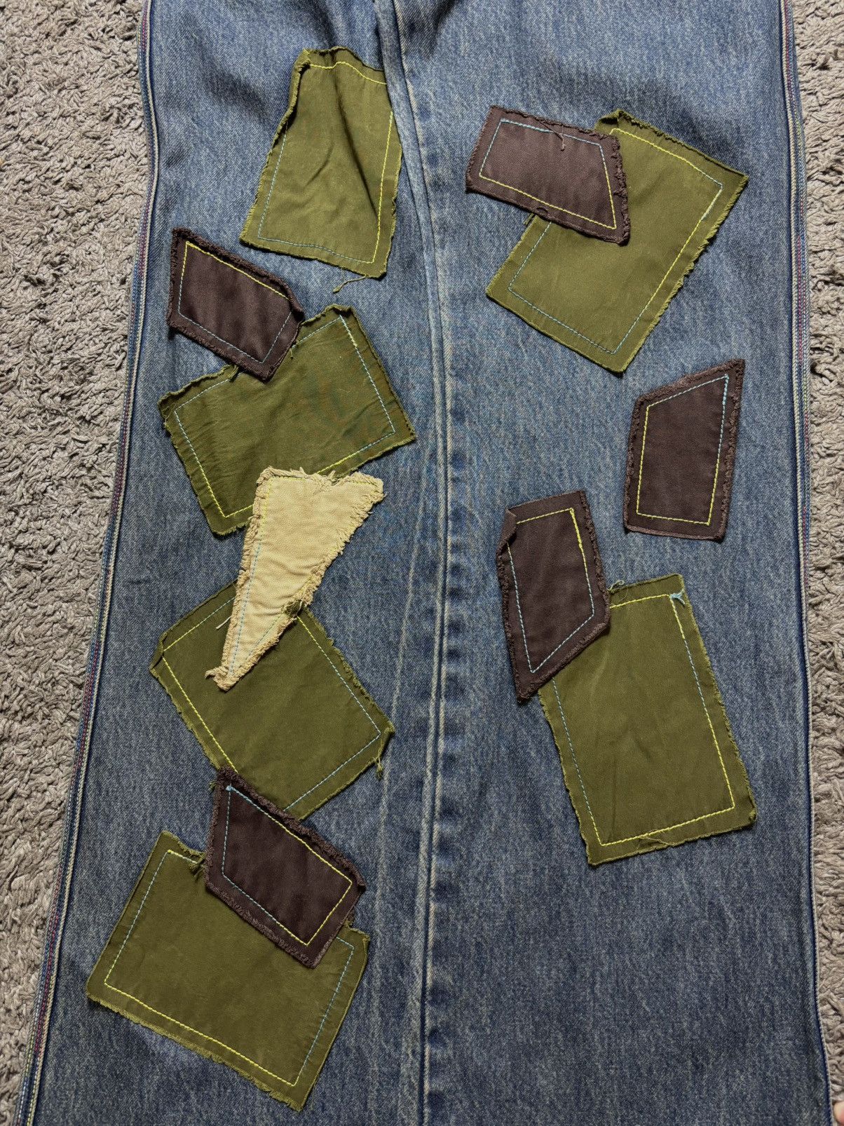 (di)vision Unique Patchwork Denim Jeans – Size 32 Size 24" / US 00 / IT 34 - 3 Thumbnail