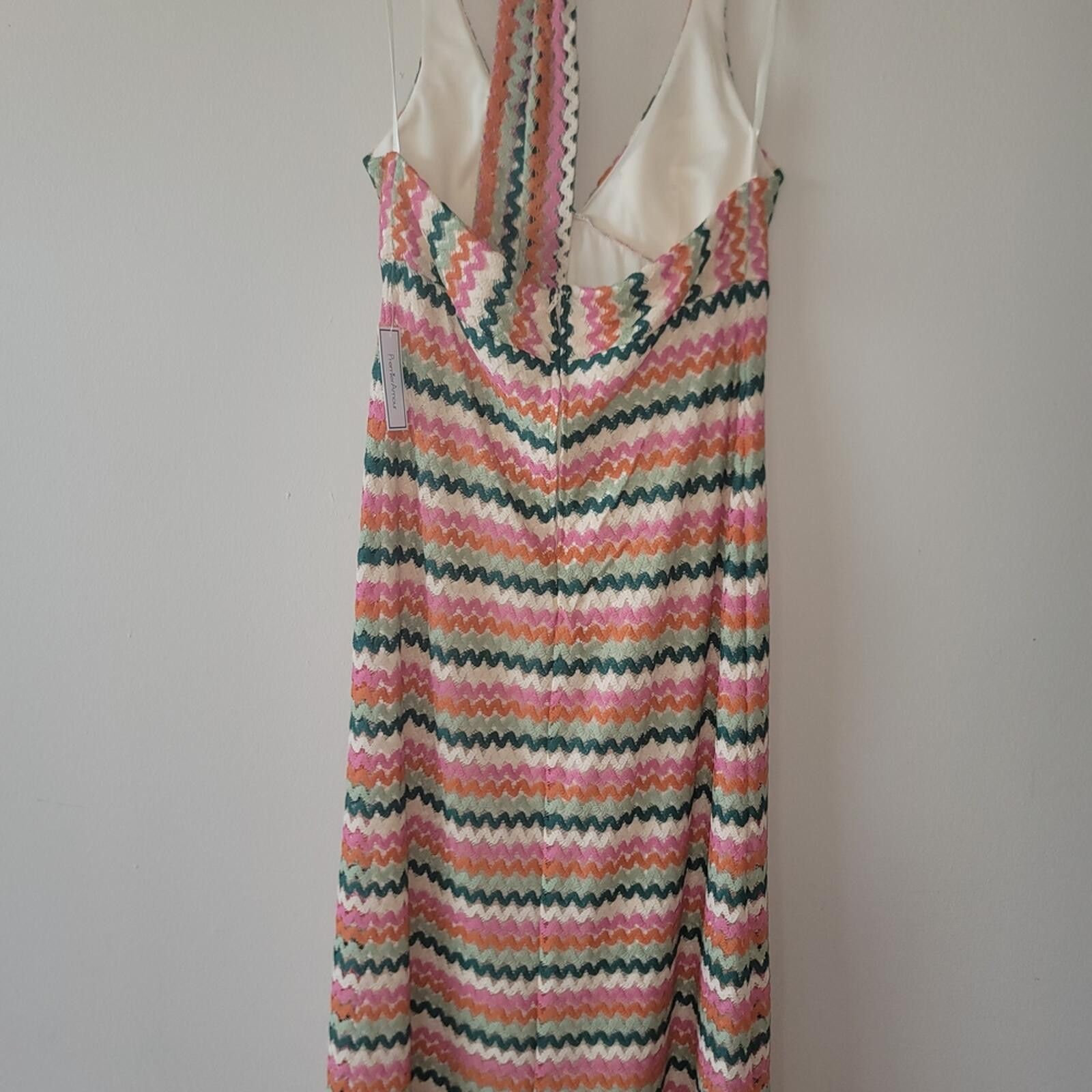 Other Premier Amour Multicolor Lace Dress NWT Chevron Sz XL Size XL / US 12-14 / IT 48-50 - 6 Thumbnail