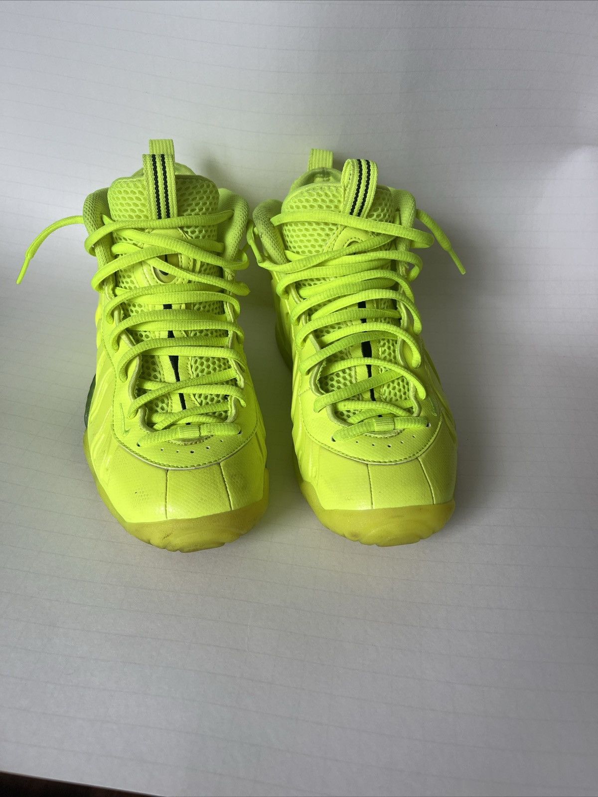 image of Nike Foamposite Volt Shoes in Yellow, Men's (Size 5.5)
