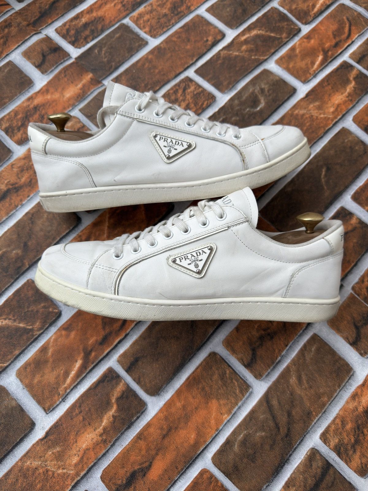 Prada ⚪️❕ downtown luxury trainers Size US 10 / EU 43 - 1 Thumbnail