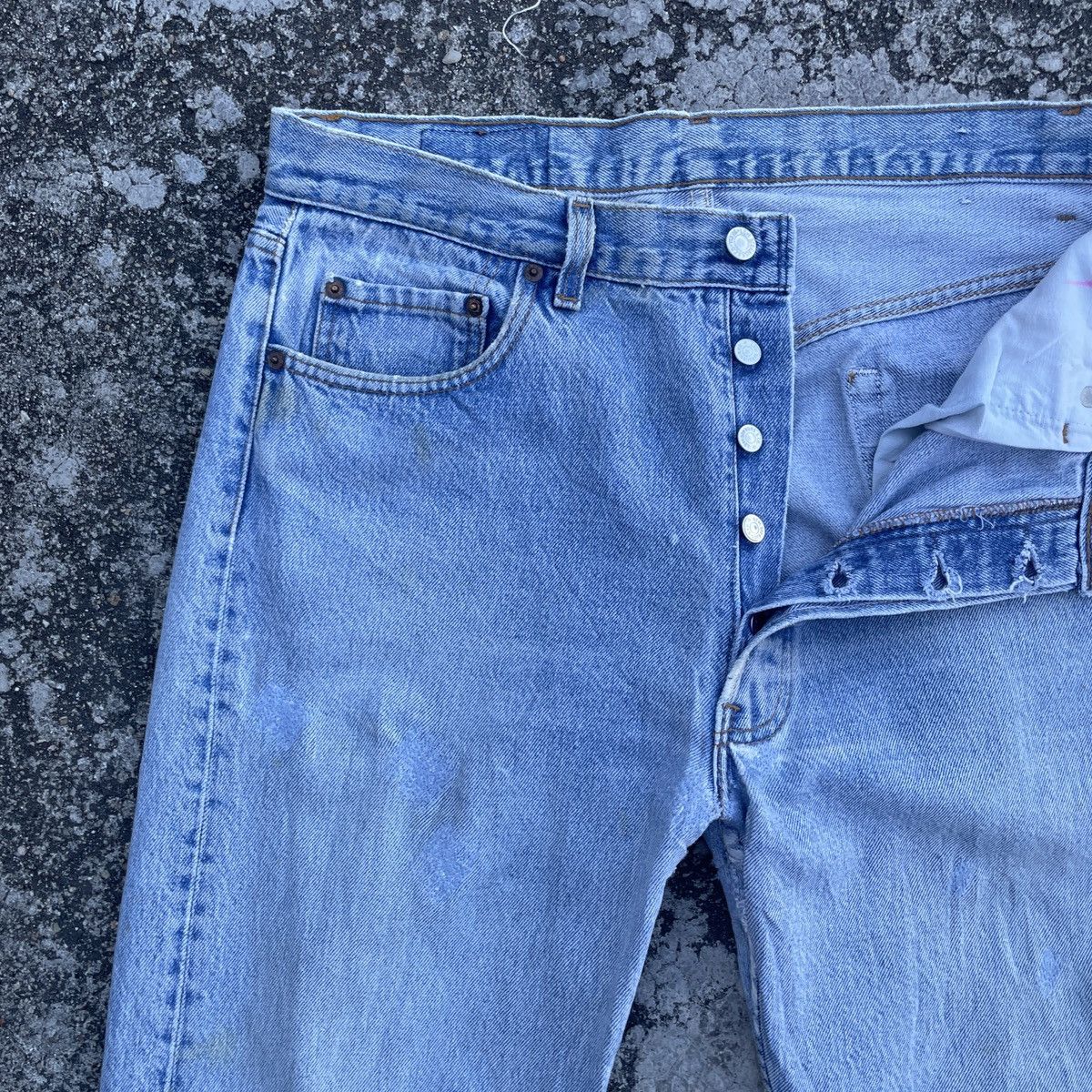 Levi's Vintage 90s Levis 501 Denim Jeans Size US 34 / EU 50 - 3 Thumbnail