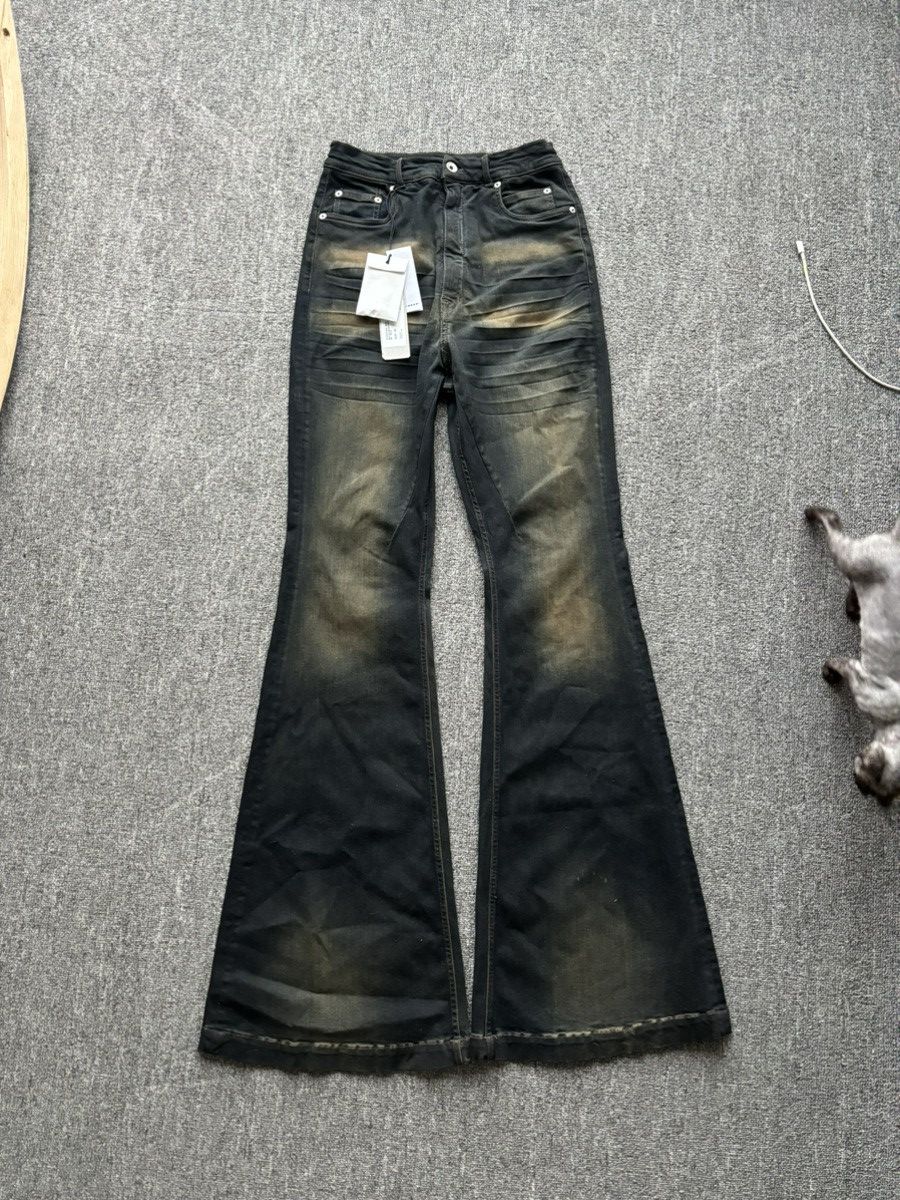 Pre-owned Rick Owens Rick Owen's Bolans Bootcut Flared Jeans In Blue
