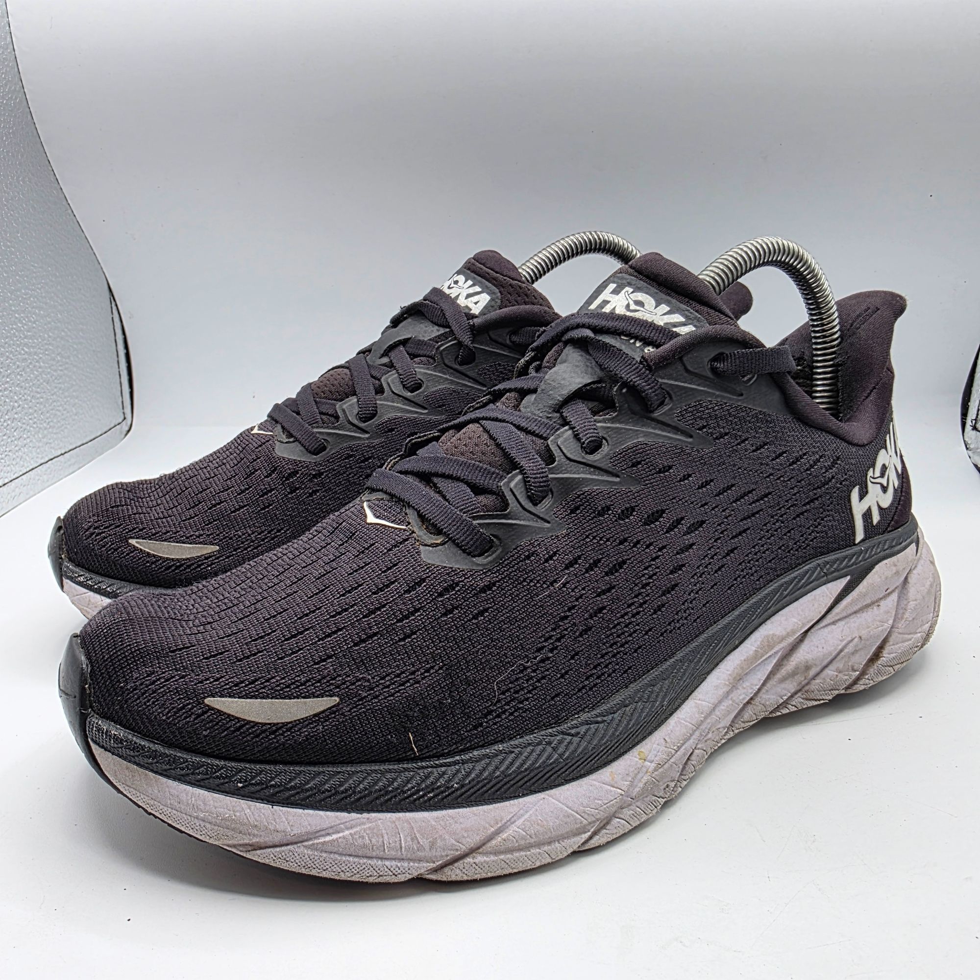 Hoka Hoka One One Clifton 8 Womens Size 8.5 Wide Black Running Sh Size US 8.5 / IT 38.5 - 4 Thumbnail