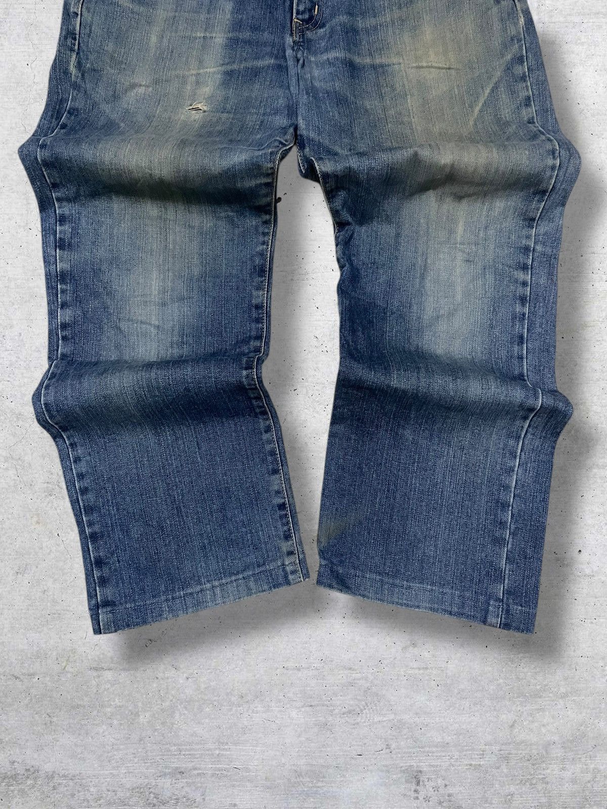 Edwin VINTAGE EDWIN 90S DESIGNER JAPAN OG RIPPED MUDWASH DENIM Size US 32 / EU 48 - 3 Thumbnail