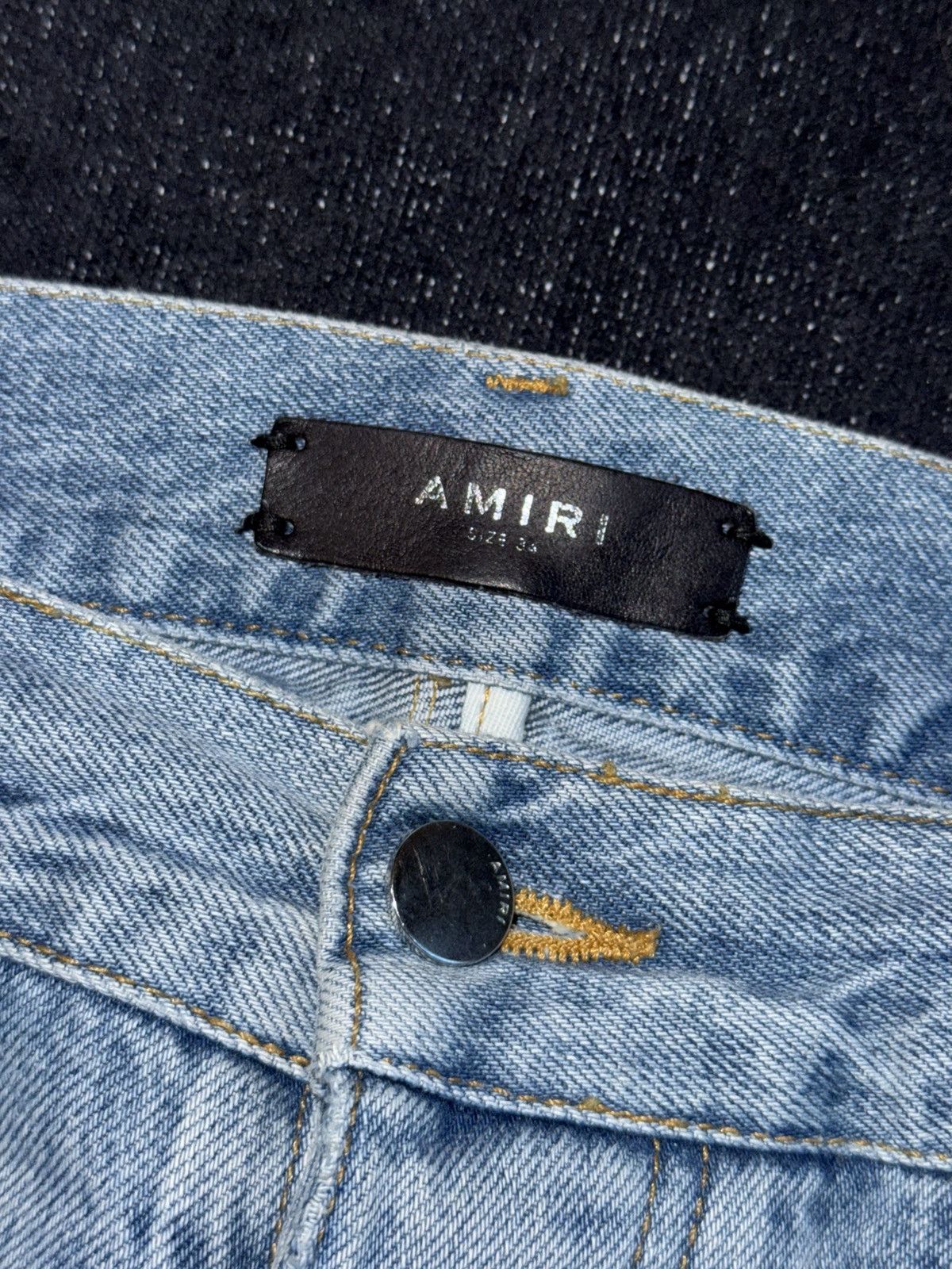 Amiri AMIRI ETERNAL HAPPINESS DENIM DISTRESSED SHORTS Size US 34 / EU 50 - 12 Thumbnail