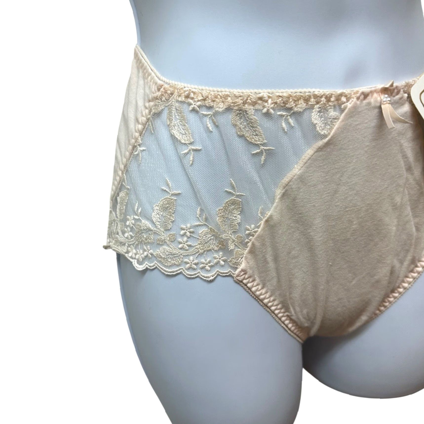 Vintage VINTAGE Wacoal Panties Cotton Sheer Lace Hi Cut Size M NEW Size 32" / US 10 / IT 46 - 2 Thumbnail