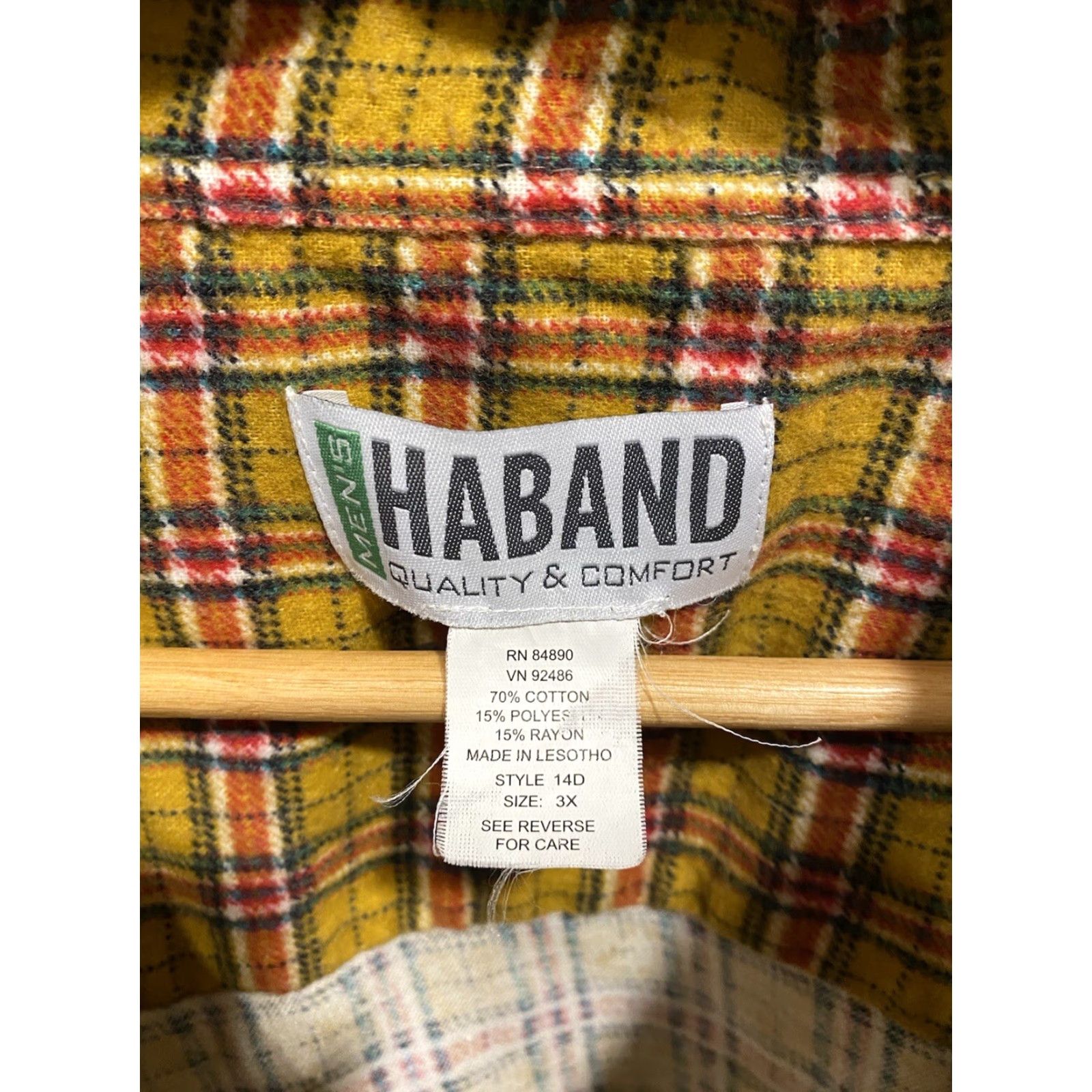 Haband VINTAGE Haband Men's Flannel Western Pearl Snap Shirt 3X Long Sleeve Check Mens Size US XXL / EU 58 / 5 - 5 Thumbnail