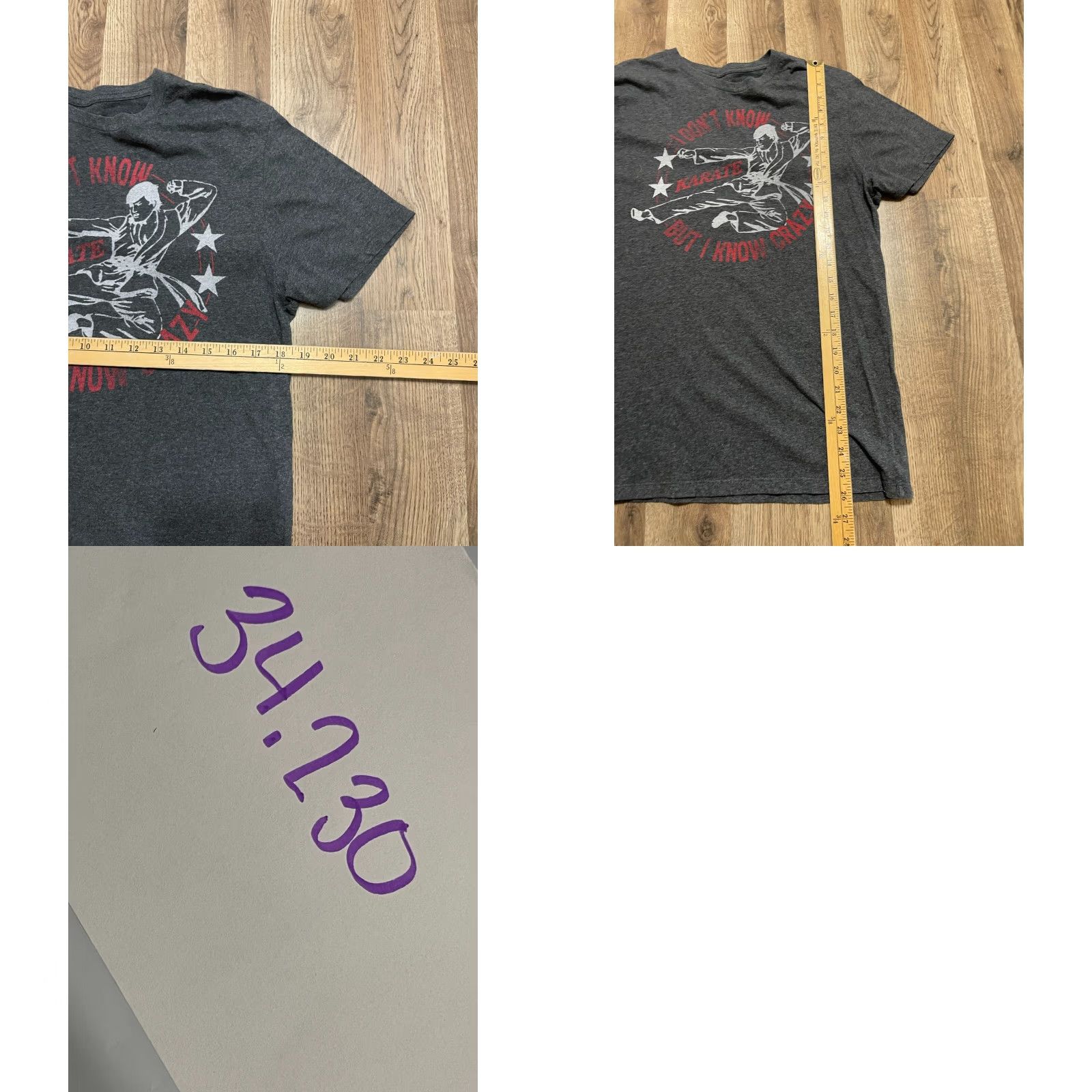 Old Navy Old Navy Shirt Mens Medium Gray I Dont Know But I Know Crazy Karate Short Sleeve T-Shirt Casual Size M / US 6-8 / IT 42-44 - 8 Thumbnail