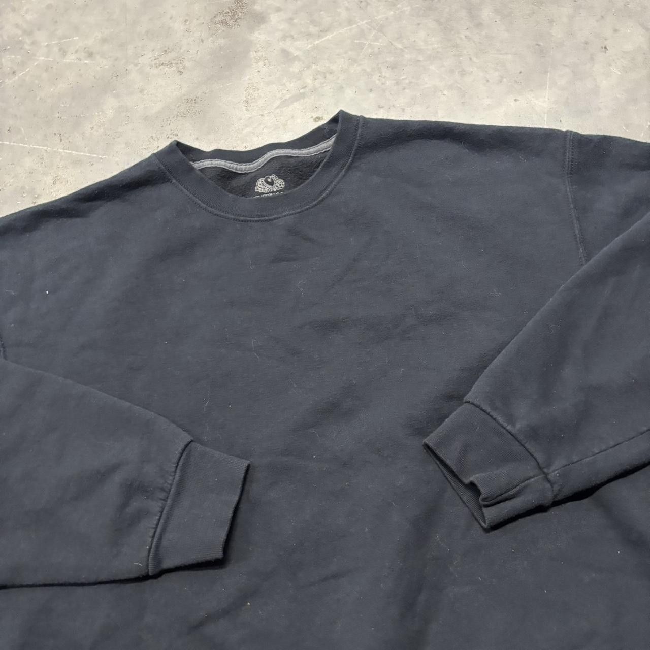 Japanese Brand × Vintage Crazy Vintage Y2K/2000s Black Blank Essential Crewneck! Size US XL / EU 56 / 4 - 5 Thumbnail