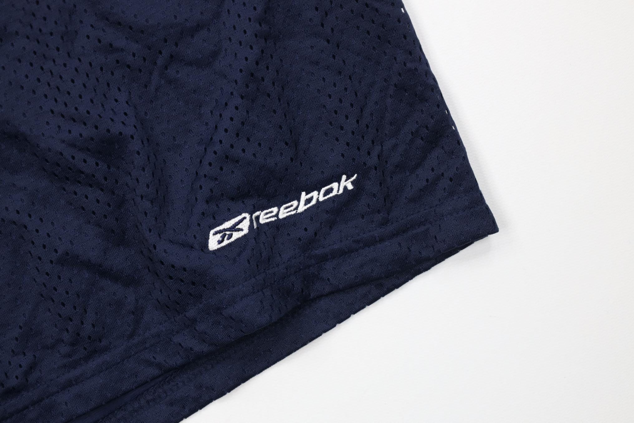 Reebok Vintage 90s Y2K Reebok Above Knee Mesh Shorts Navy Blue Size US 34 / EU 50 - 5 Thumbnail