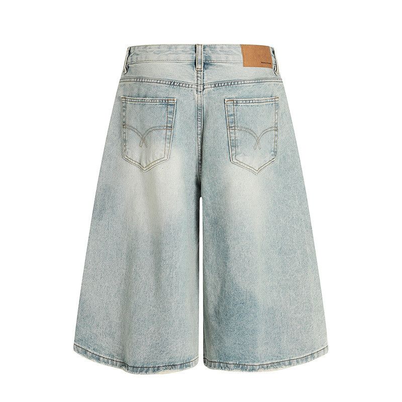 Vintage American retro distressed washed denim shorts Size US 32 / EU 48 - 2 Thumbnail