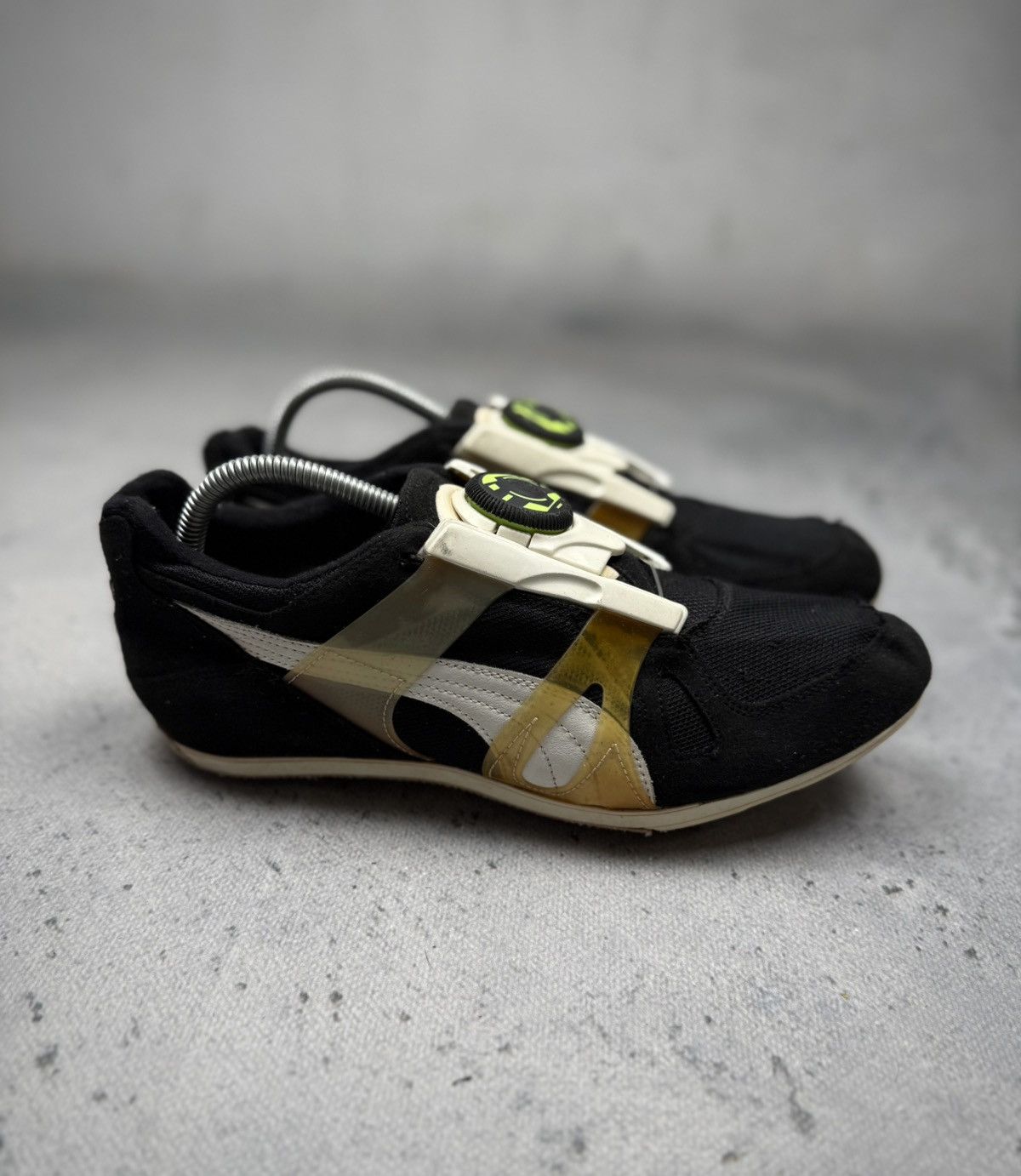 Puma Vintage Puma Cell Track Spikes Black Gold Rare Running Shoes Size US 10.5 / EU 43-44 - 3 Thumbnail