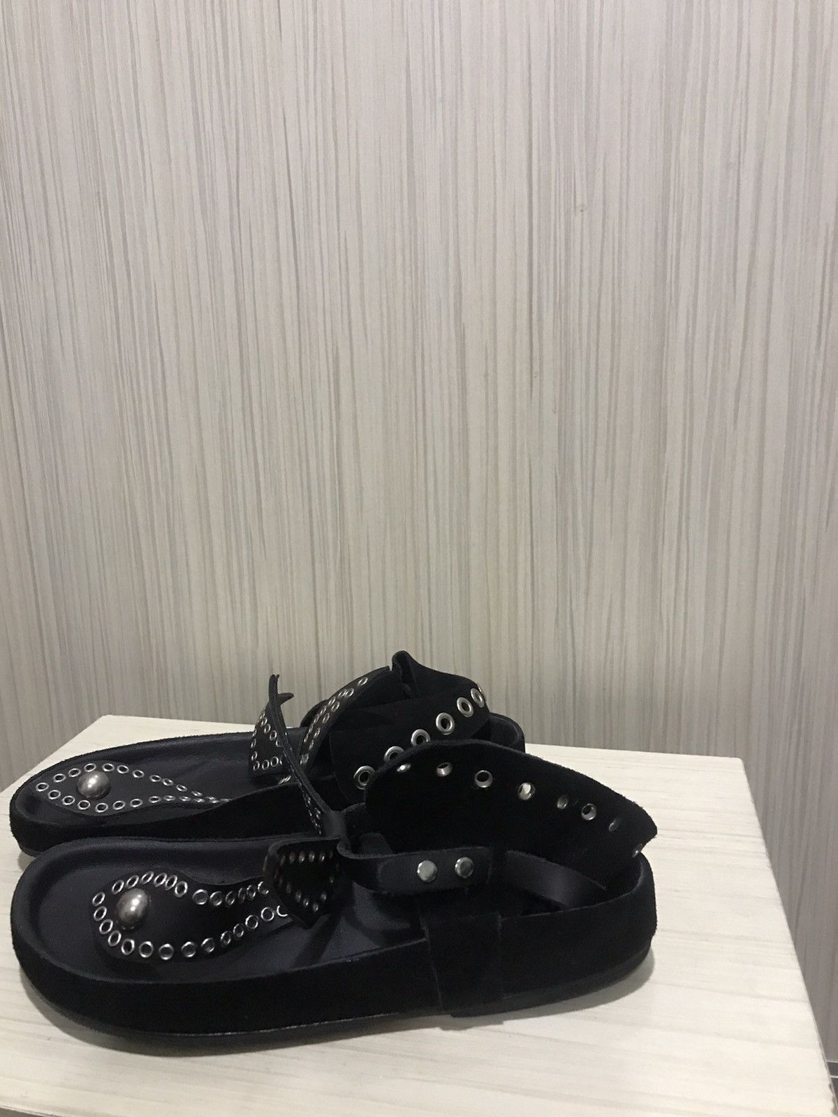 Designer Isabel Marant Leather Sandals Size US 7.5 / IT 37.5 - 3 Thumbnail