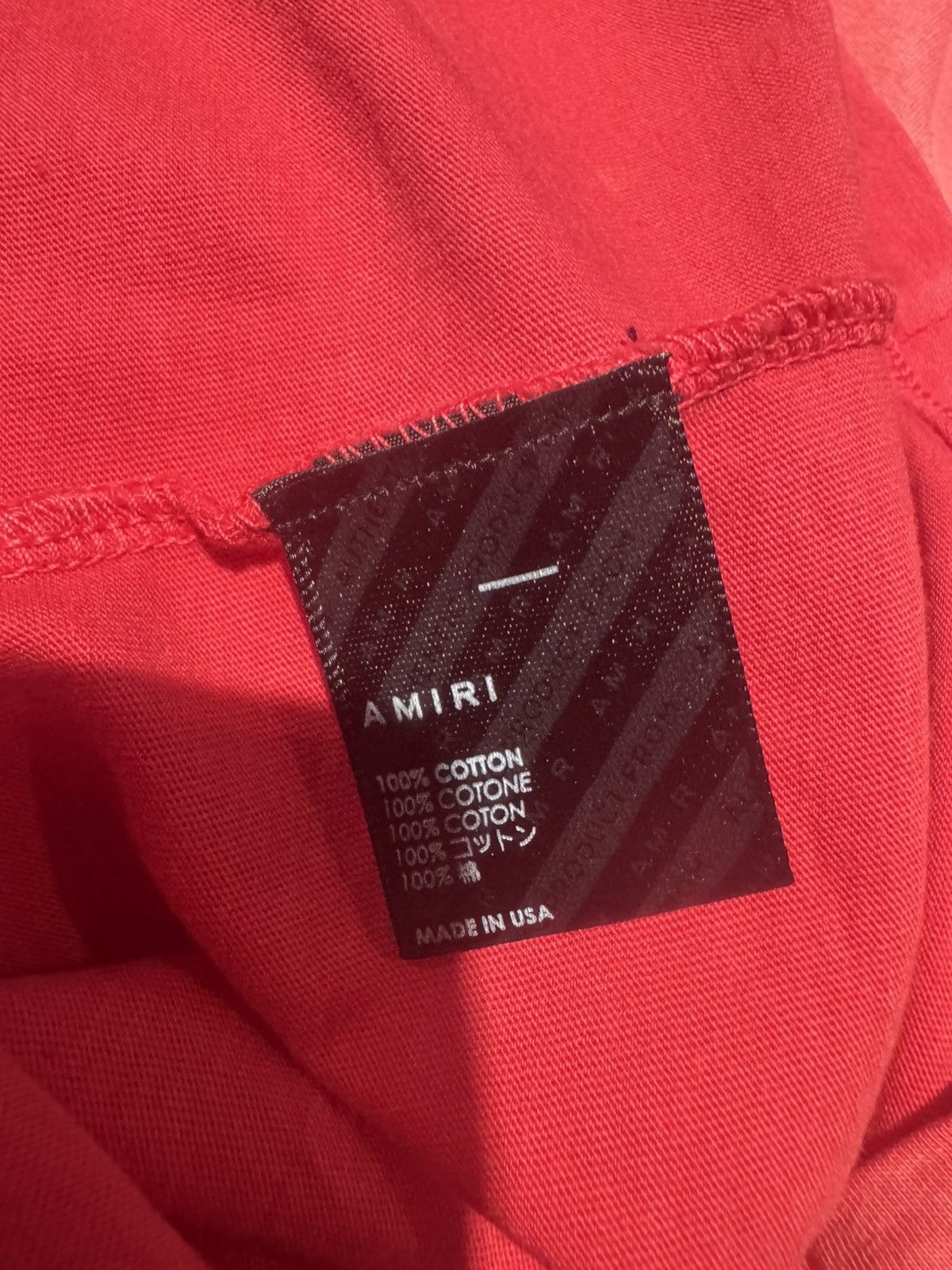Amiri Amiri Collegiate Red Tee Size US L / EU 52-54 / 3 - 4 Thumbnail