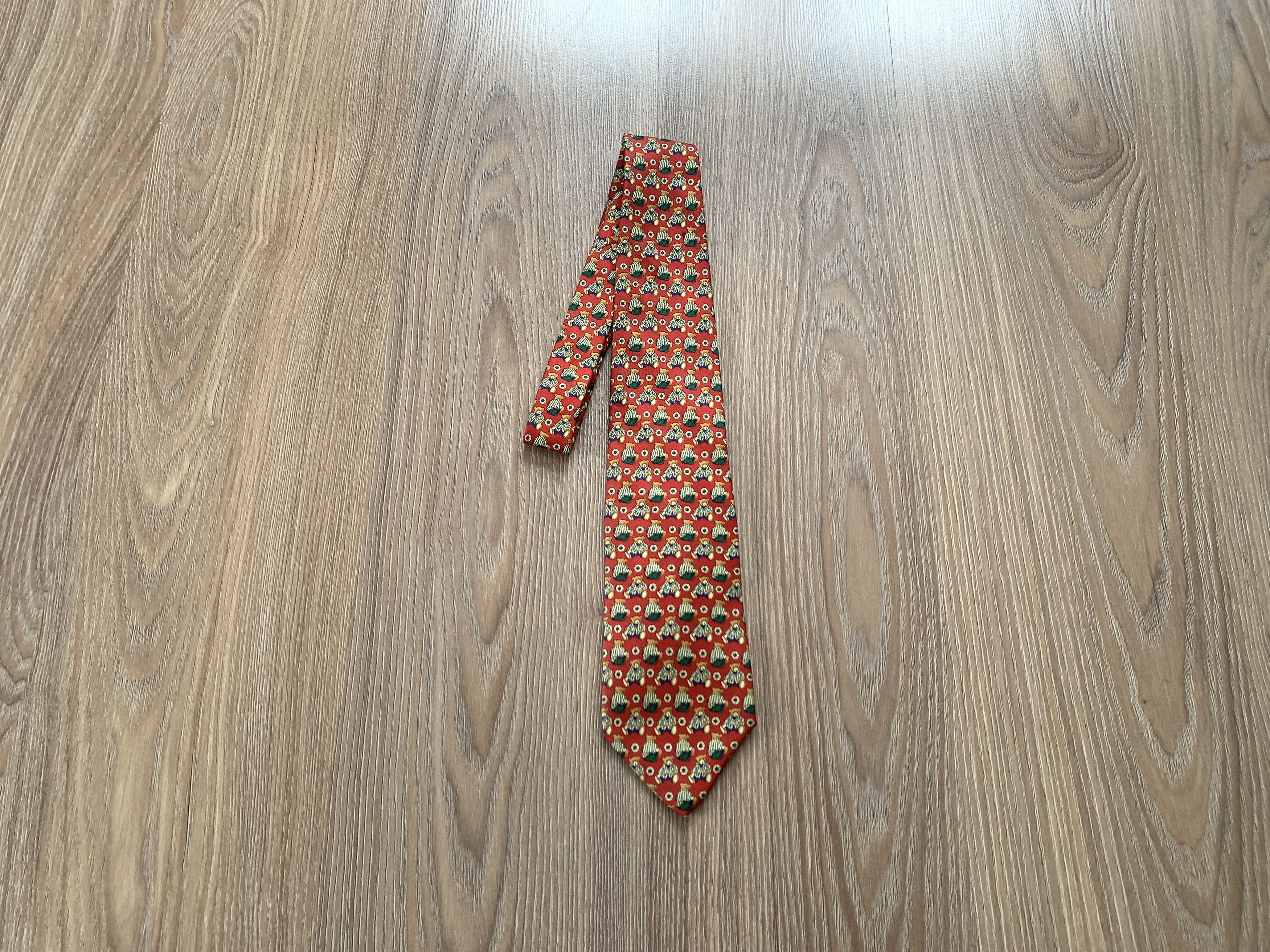 Other Charles Le Golf Vintage Bear Printed Silk Tie Size ONE SIZE - 1 Thumbnail
