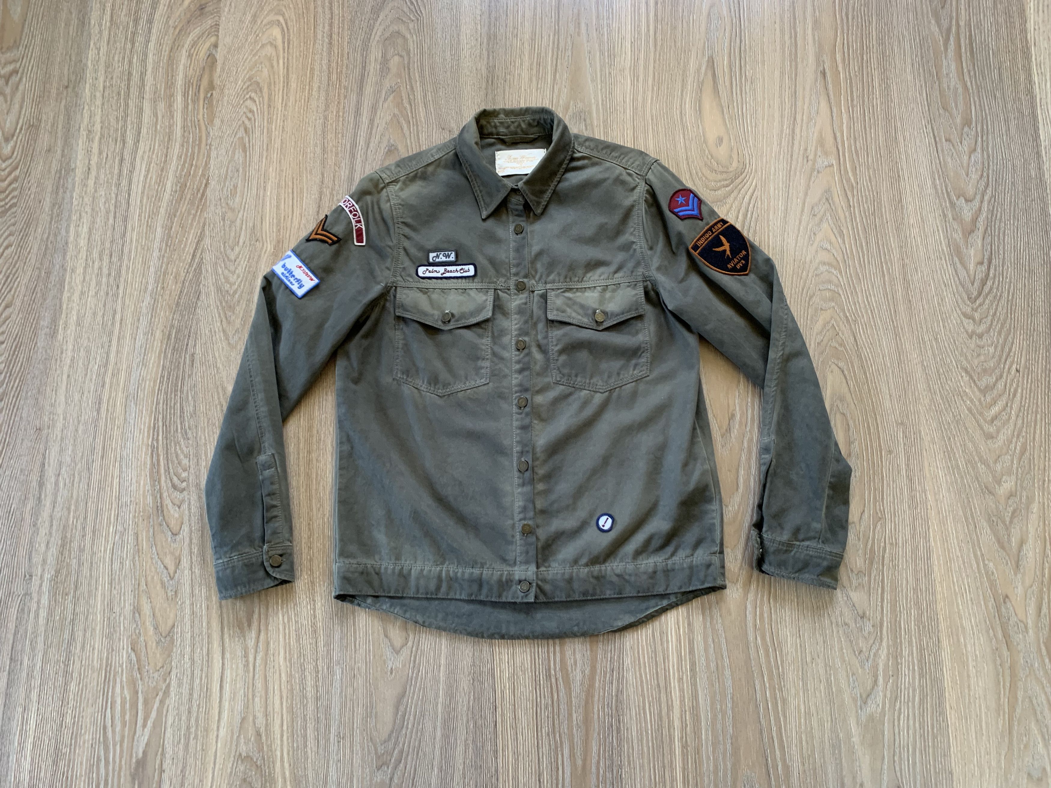 Other Zara Woman Premium Denim Military Patch Olive Green Jacket Size M / US 6-8 / IT 42-44 - 1 Thumbnail