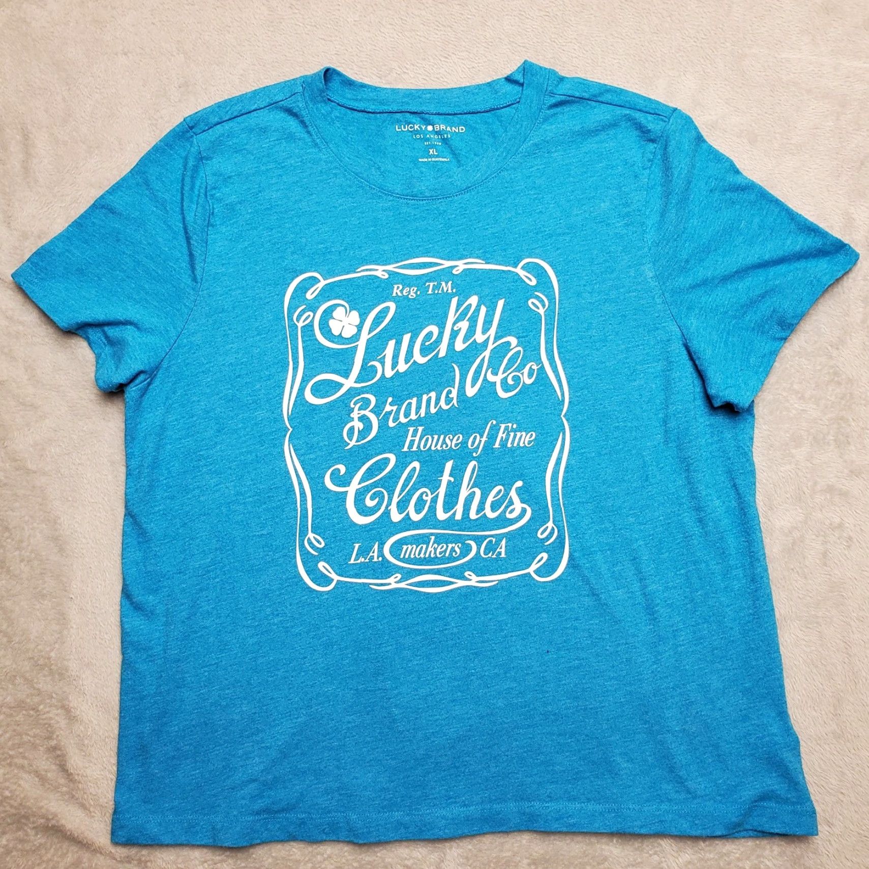Lucky Brand Lucky Brand Shirt Womens XL Blue Crewneck Logo Graphic Short Sleeve TEE Size XL / US 12-14 / IT 48-50 - 2 Thumbnail