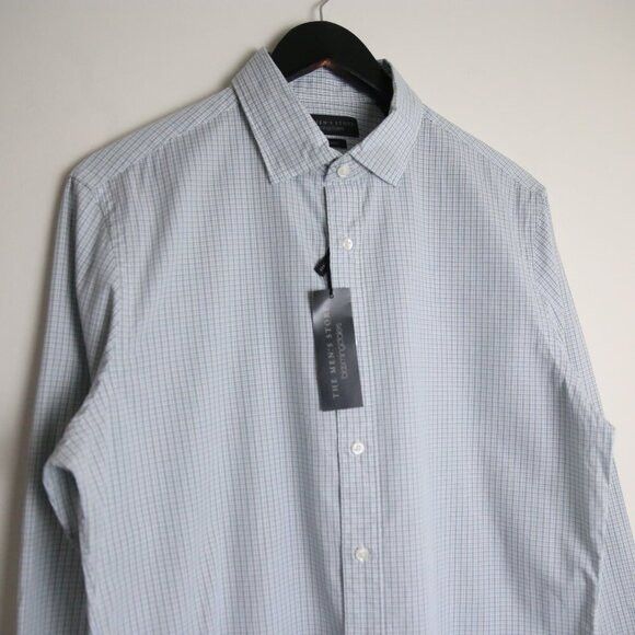 Bloomingdale's The Men's Bloomingdale's Gingham Button Down Stretch Fabric Size US M / EU 48-50 / 2 - 2 Thumbnail