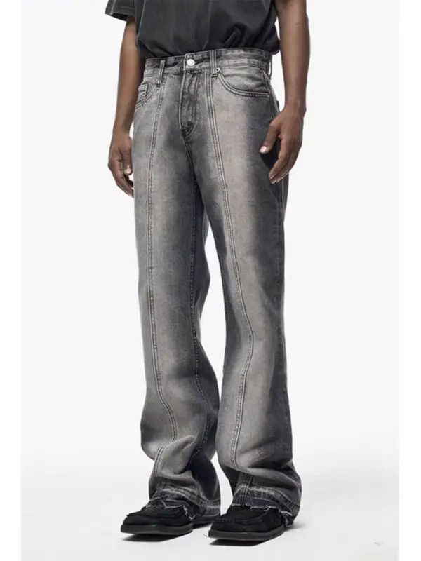 Japanese Brand VIBE High street washed retro casual bootcut baggy jeans Size US 32 / EU 48 - 6 Thumbnail