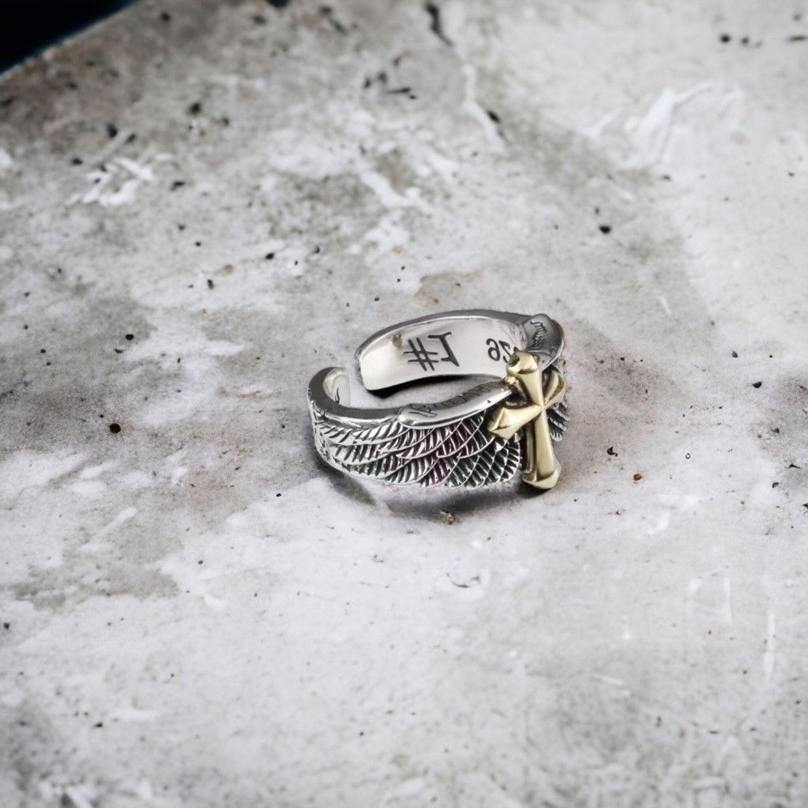 Jewelry Gold Cross Ring Size ONE SIZE - 3 Thumbnail