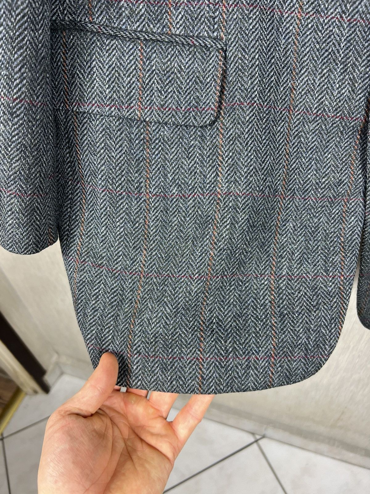 SCABAL Vintage 80s Scabal wool herringbone blazer jacket tweed Size US L / EU 52-54 / 3 - 8 Thumbnail