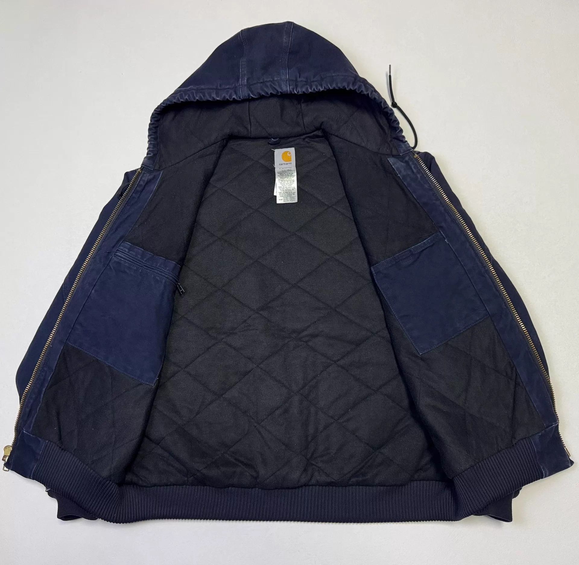 Carhartt Carhartt J130 Vintage Hooded Work Jacket Midnight Blue L Size US L / EU 52-54 / 3 - 4 Thumbnail