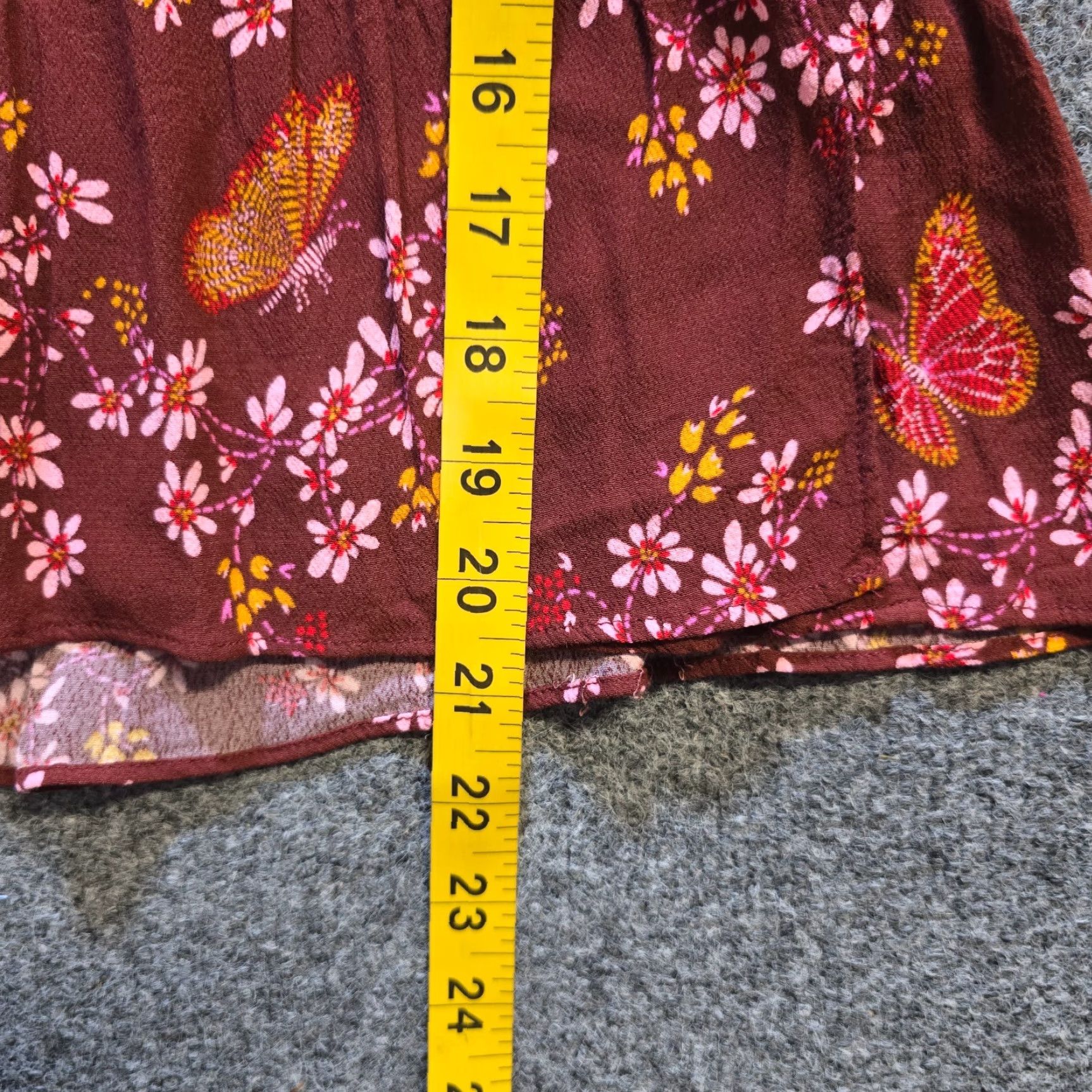 Madewell Madewell Top Womens Size 4 Brown Butterfly Peplum Cropped V Neck Boho Casual Shirt Ladies Regular Short Sleeve Capes? Size S / US 4 / IT 40 - 6 Thumbnail